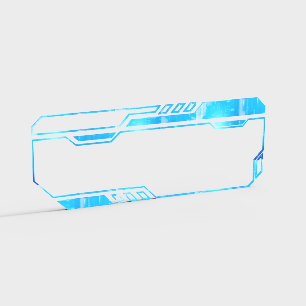 科技感装饰线条3D模型