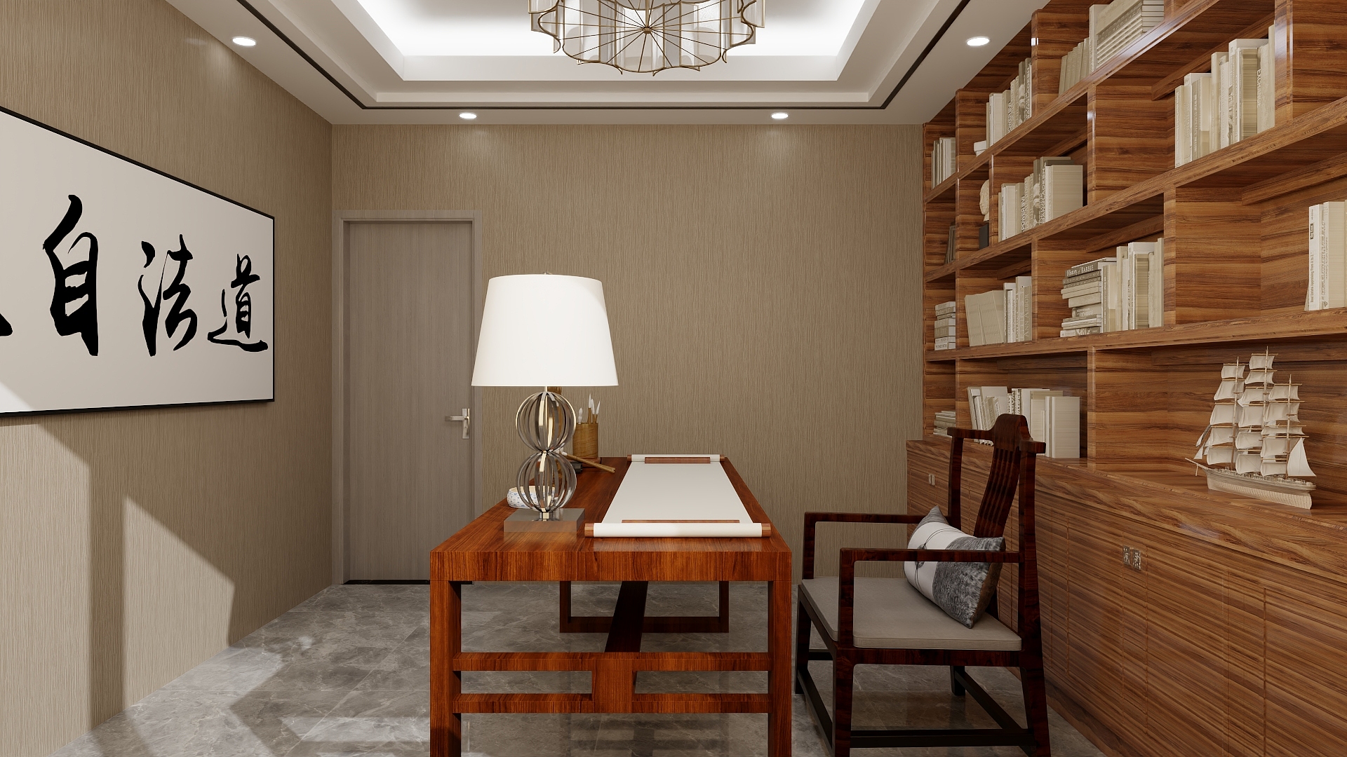 李青越-119平方中式三居室装修效果图