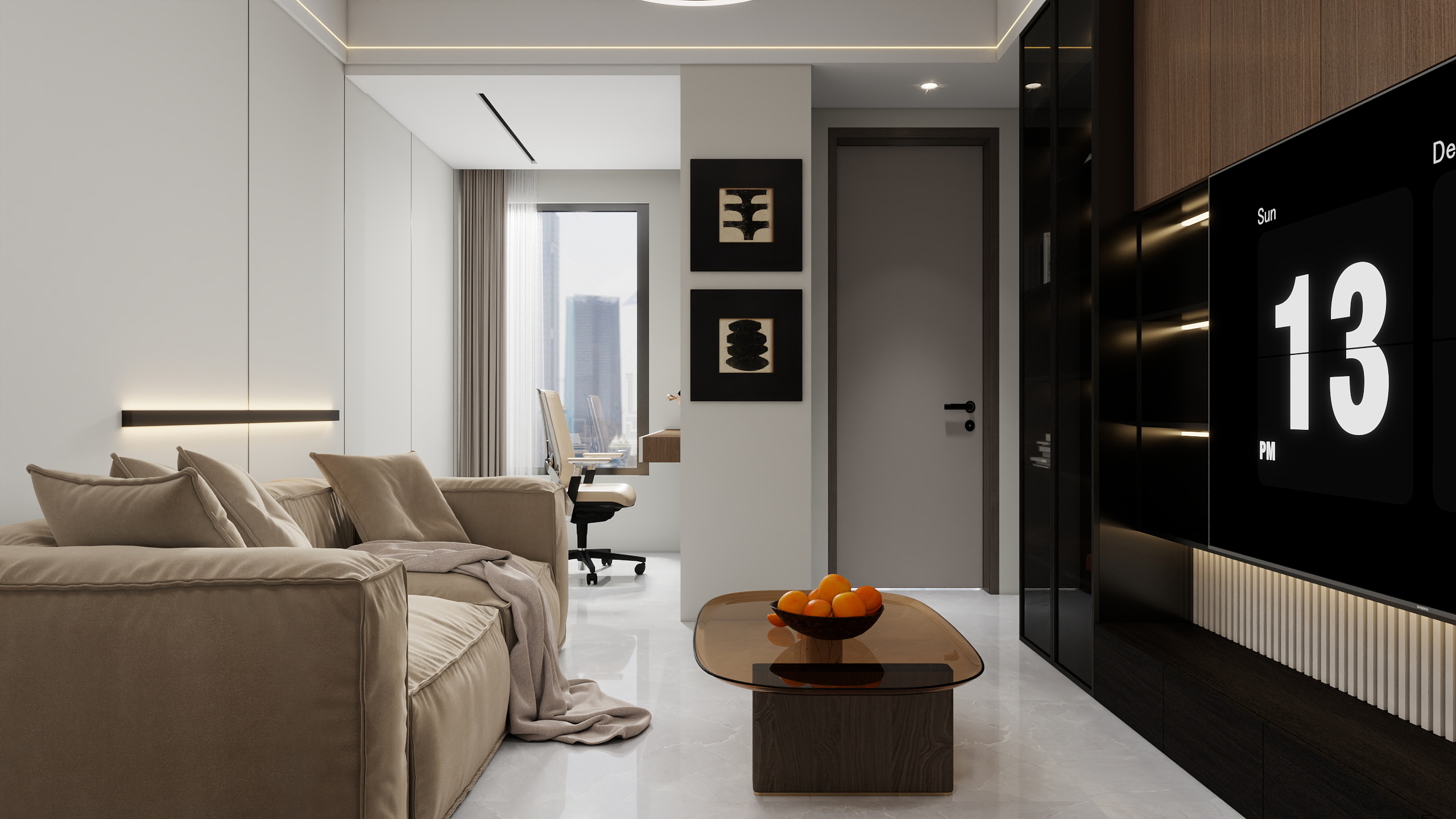 李林-港式61㎡2室装修效果图