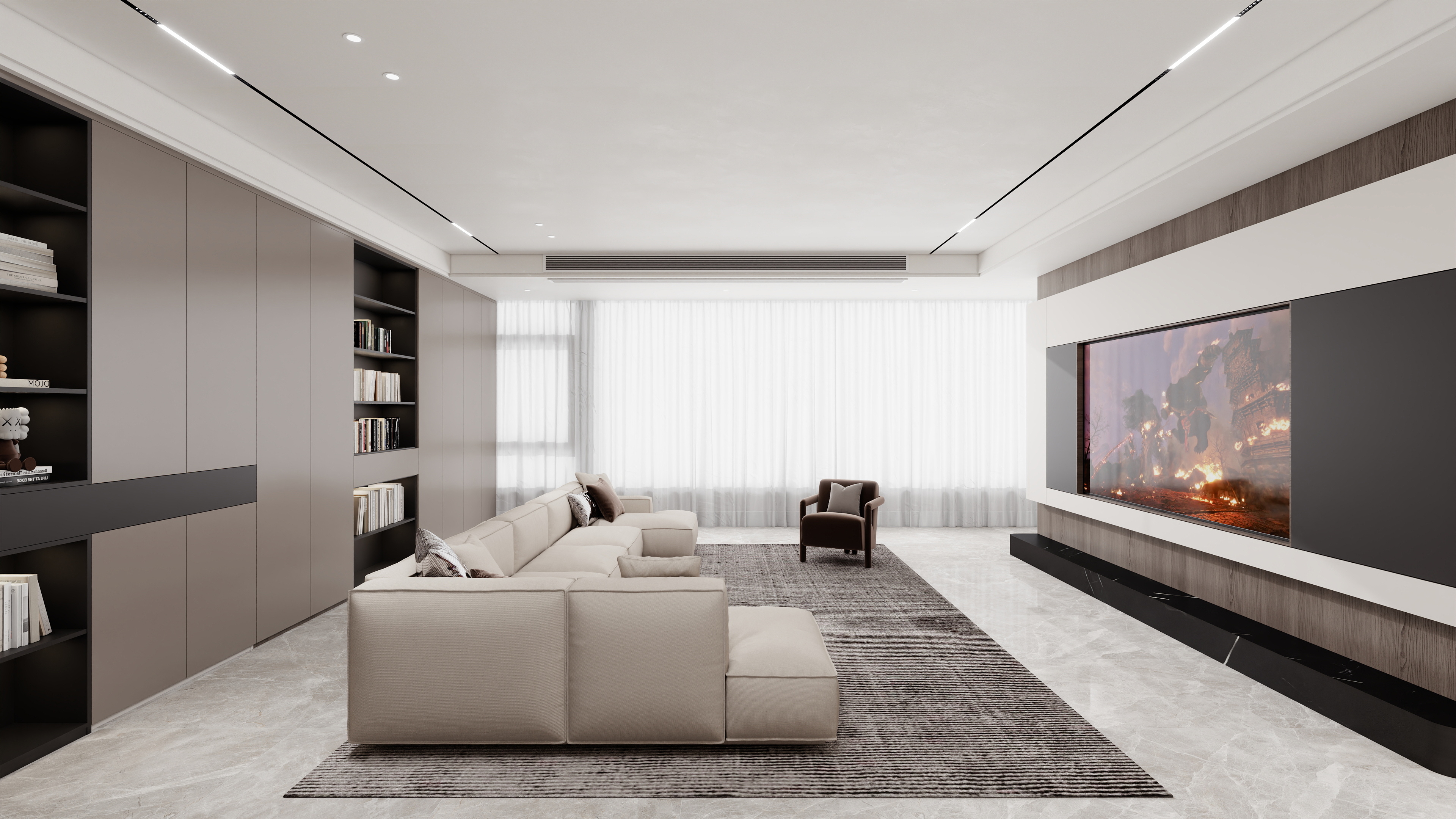 壹诺设计工作室-174㎡4室-现代简约装修效果图