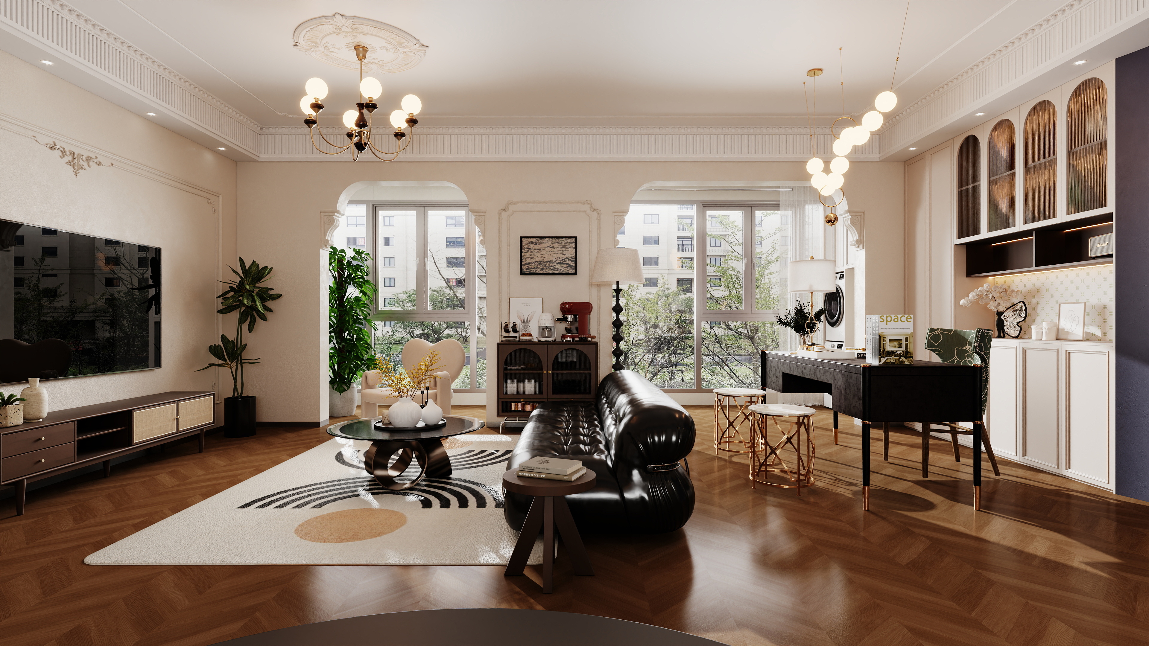 设计师余洋-​《绘色​》法式179㎡-装修设计方案