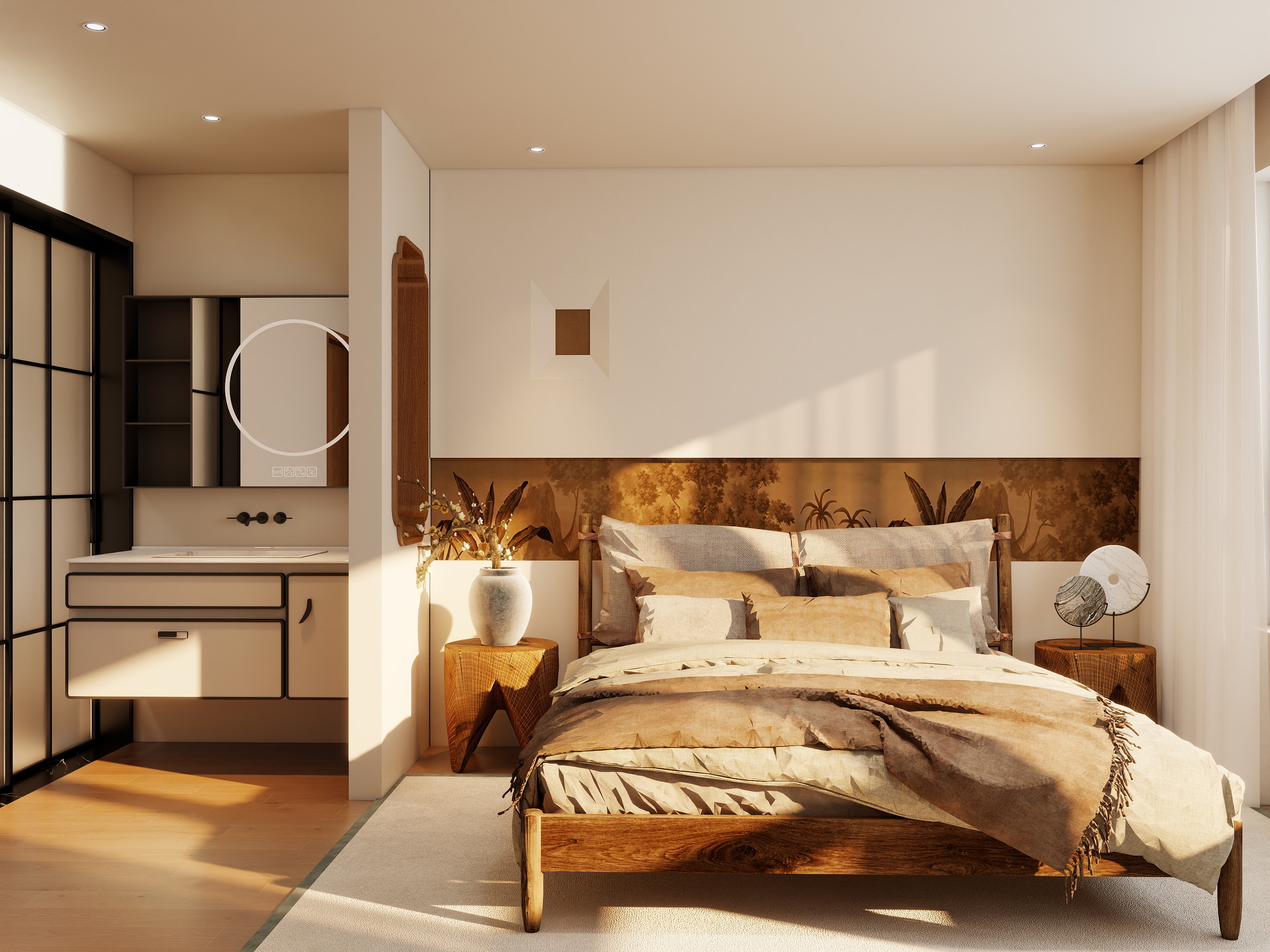 设计师本人-「宋式美学」三层自建房别墅装修效果图