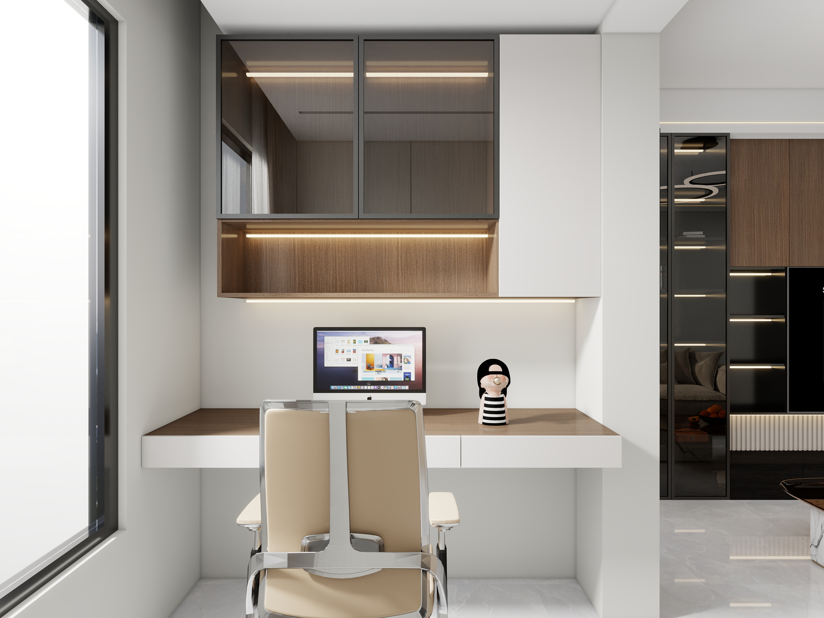 李林-港式61㎡2室装修效果图