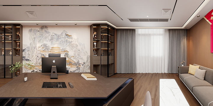 吴东浩-国鹏科技2F-装修设计方案