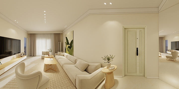 0-0-0-0-现代简约131㎡3室-装修设计方案