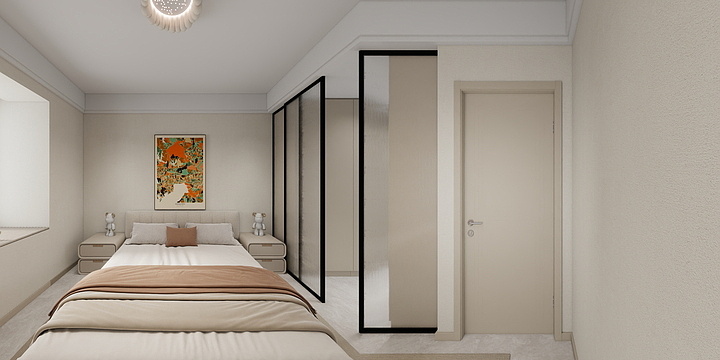 设计师X徐-悦湖居21#504室奶油风02-装修设计方案