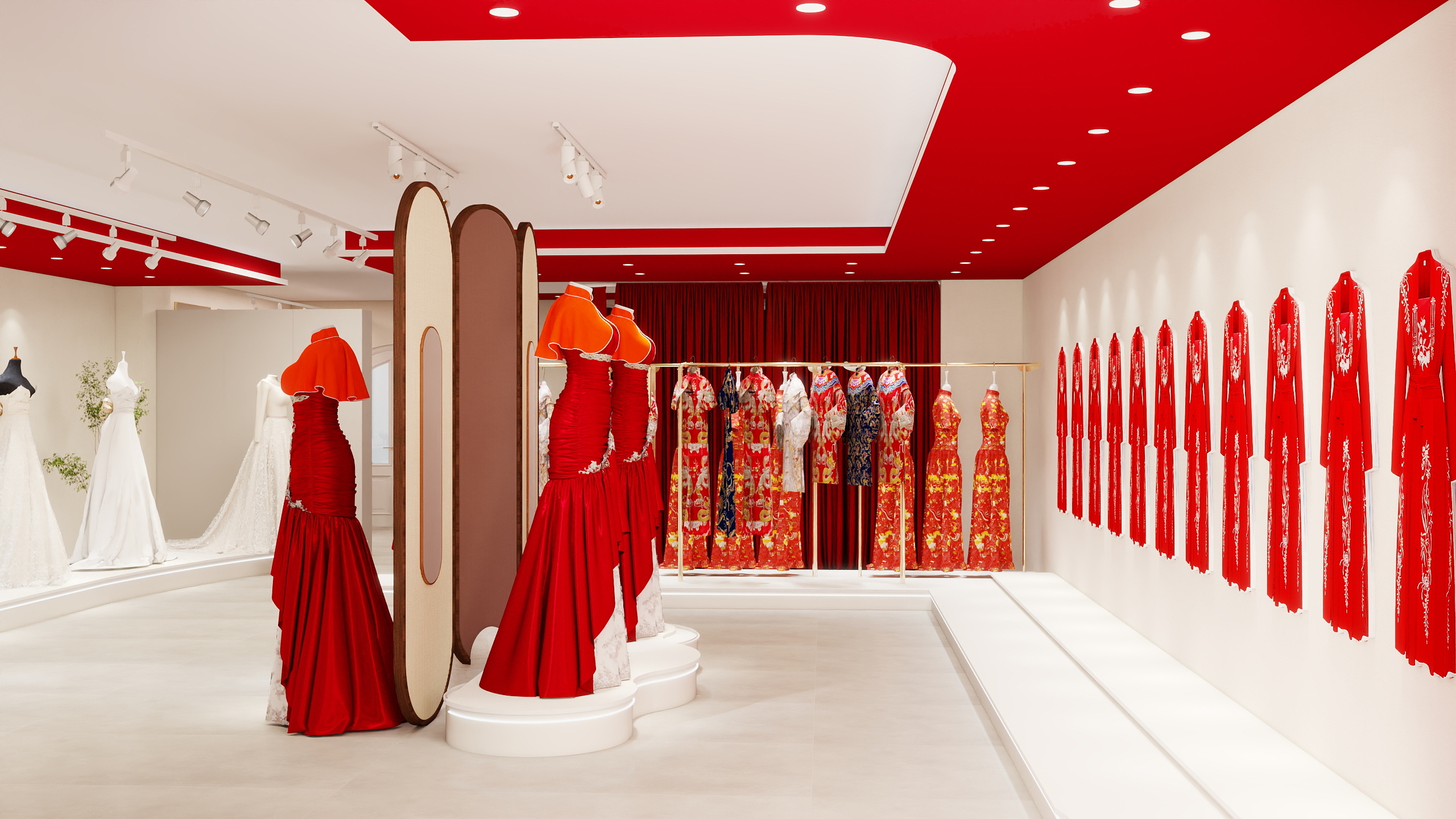 LAIAN李安-红色主题婚纱馆-装修设计方案