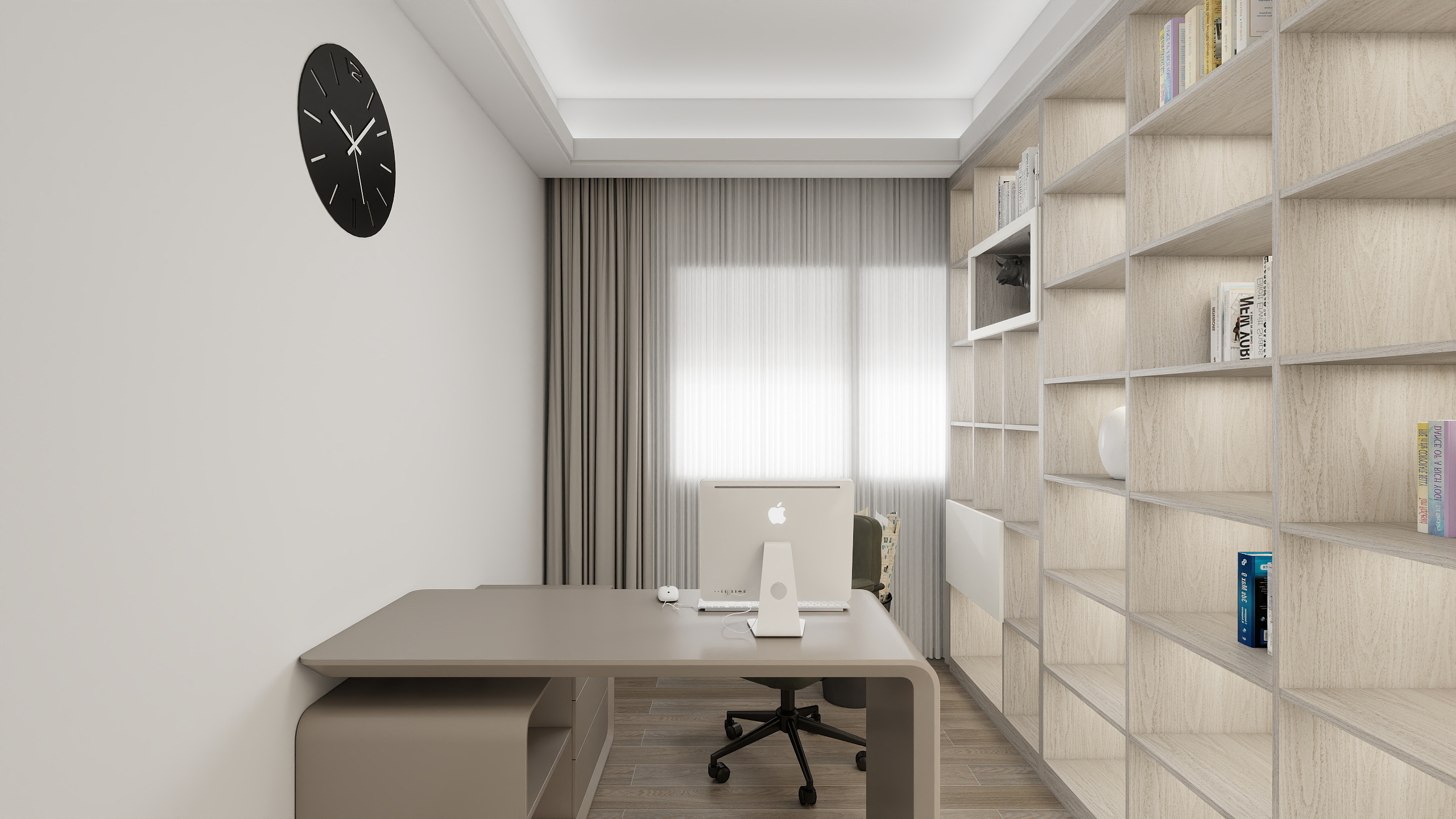 臻享建设-滨海绿洲现代简约254㎡5室装修效果图