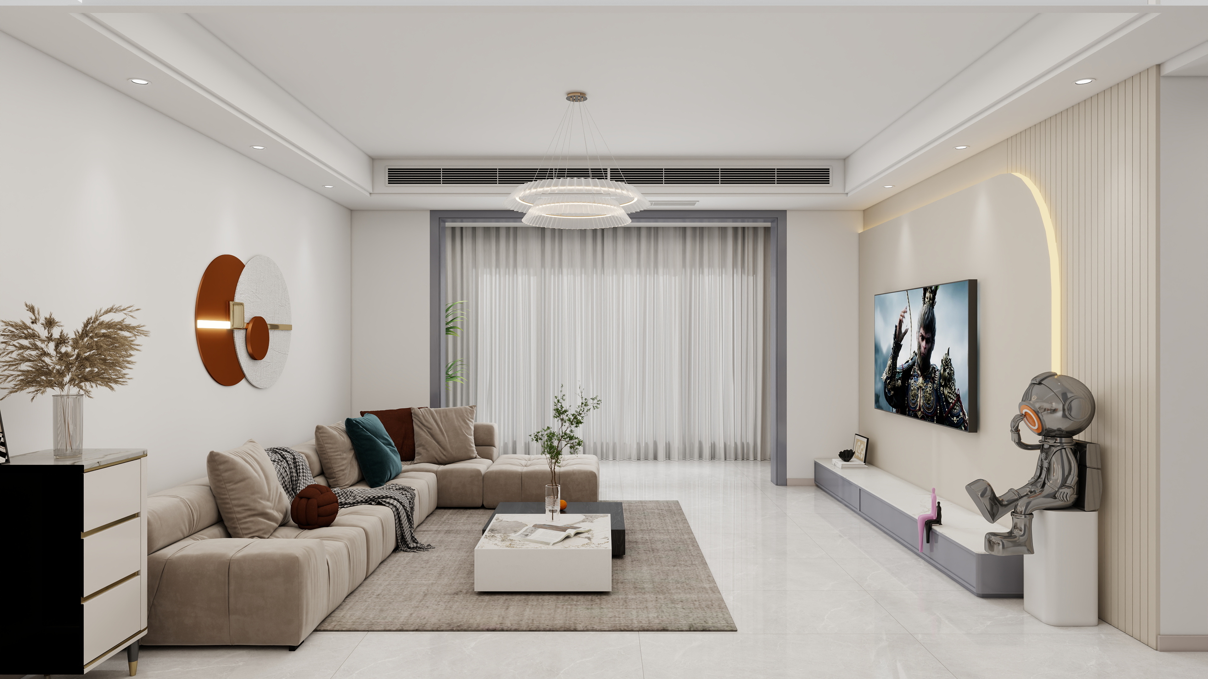 爱荣装饰工程有限责任公司-套4户型124㎡-装修设计方案