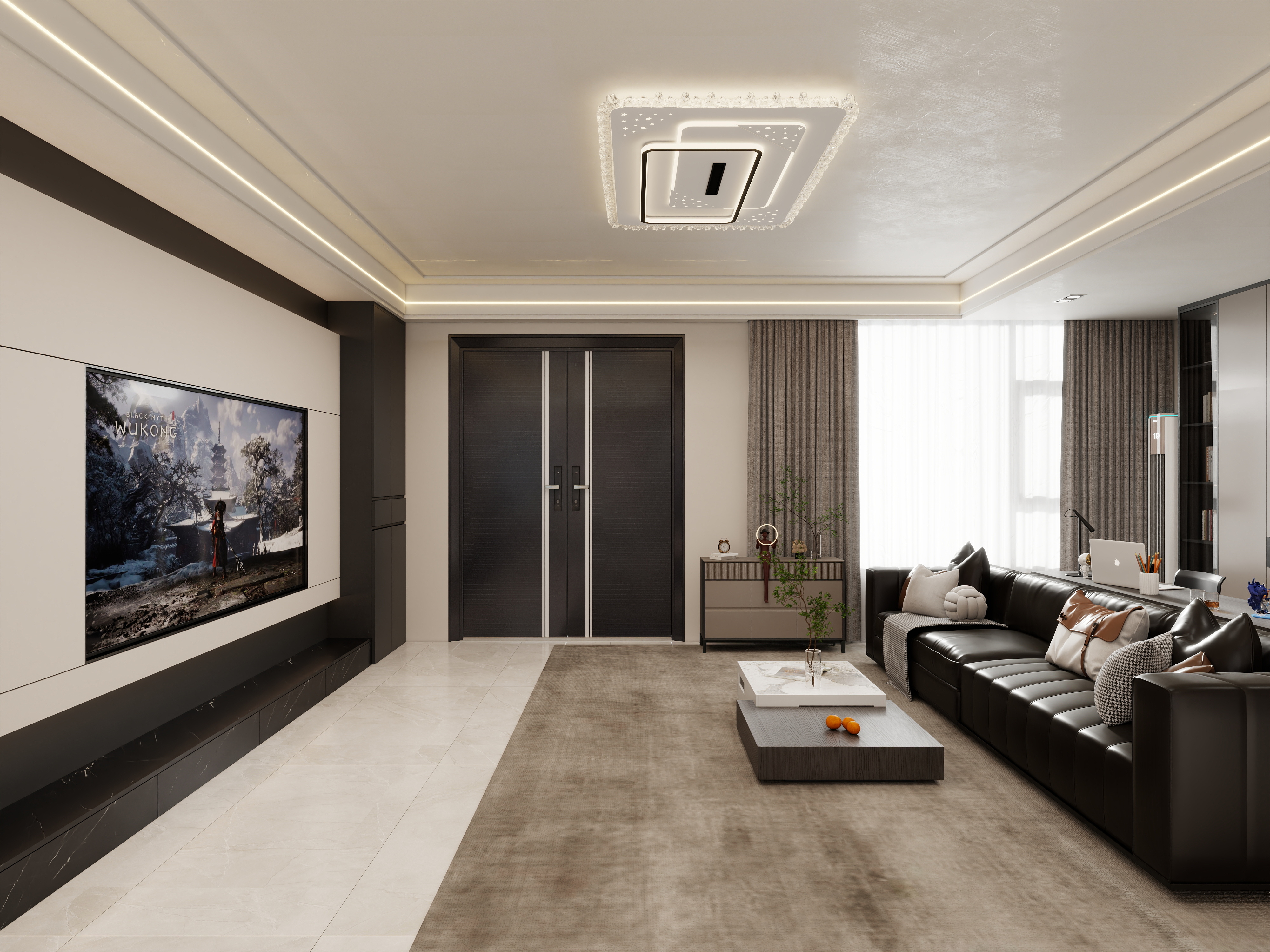 壹诺设计工作室-自建房-现代简约装修效果图