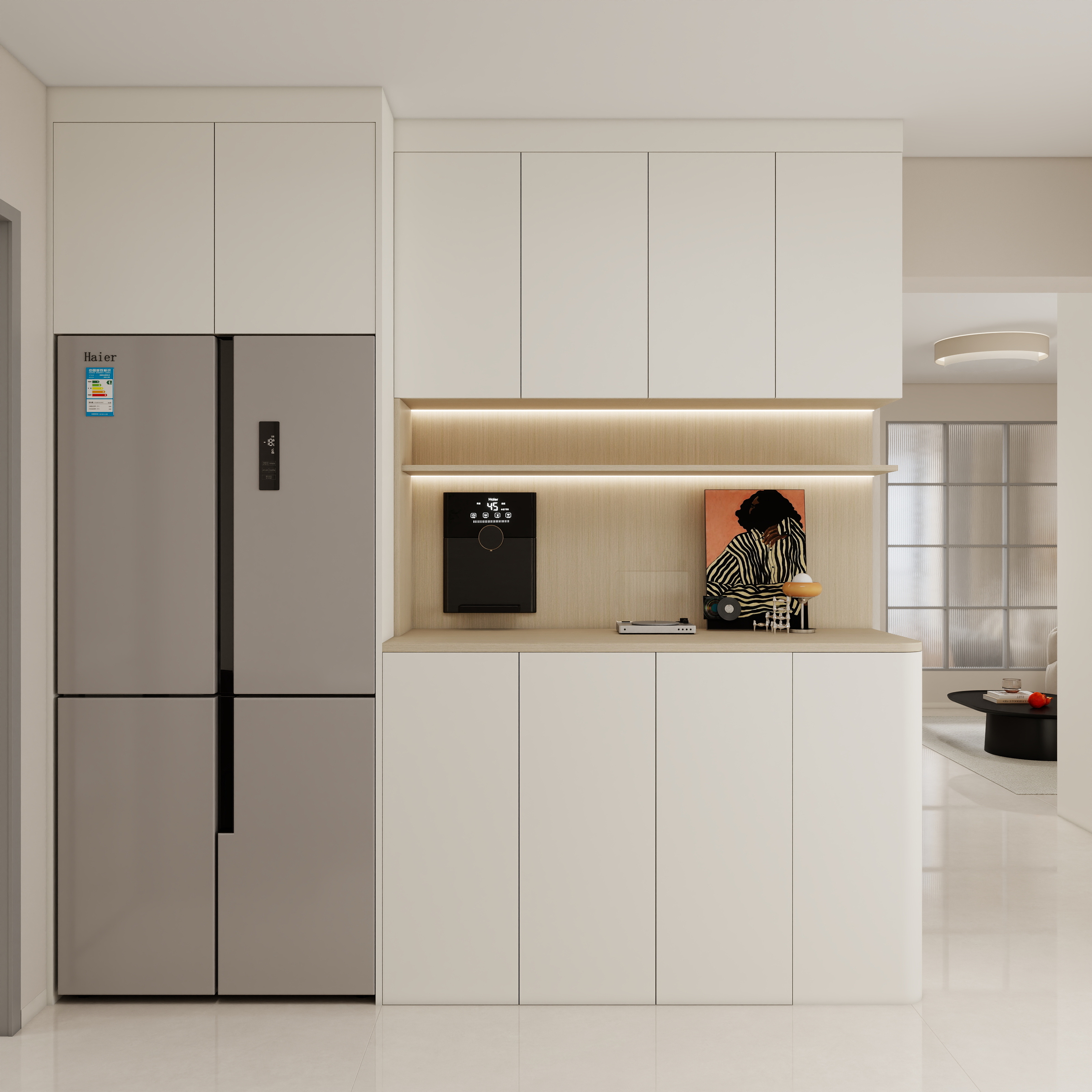 李青越-100平方现代简约三居室样板间装修效果图