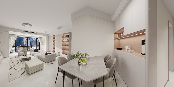 六安装饰设计-黄-龙津园17#1802-装修设计方案