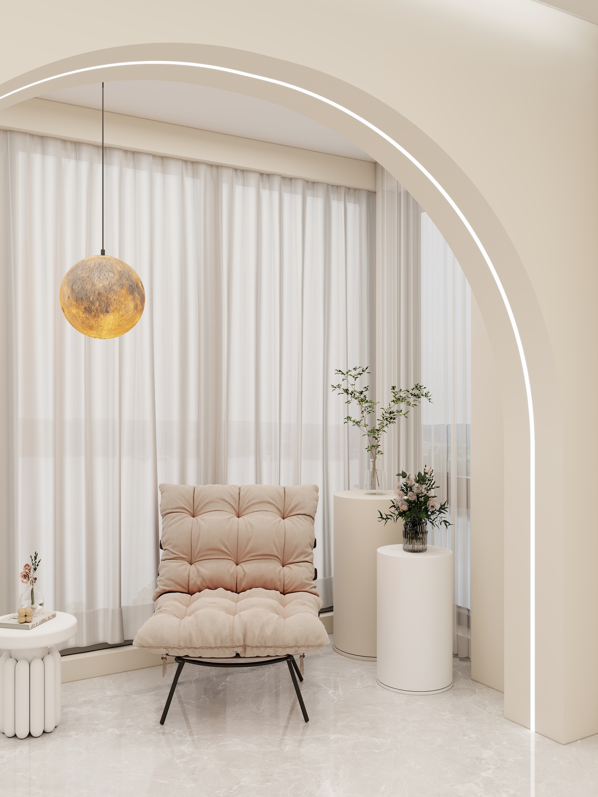 设计林一秭墨-50平美业大厅-装修设计方案