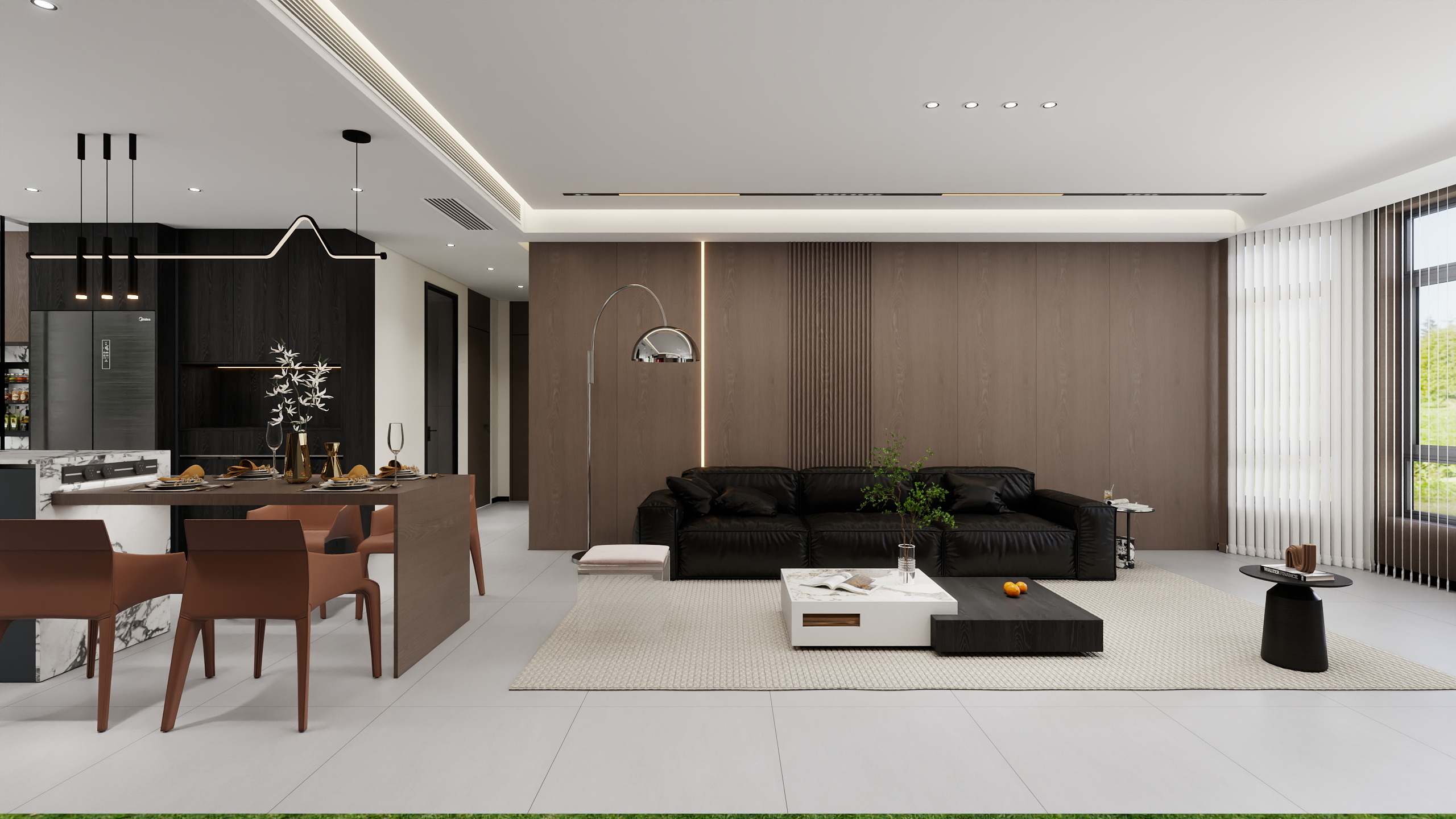 ZHI空间设计坊-现代简约159㎡4室-装修设计方案