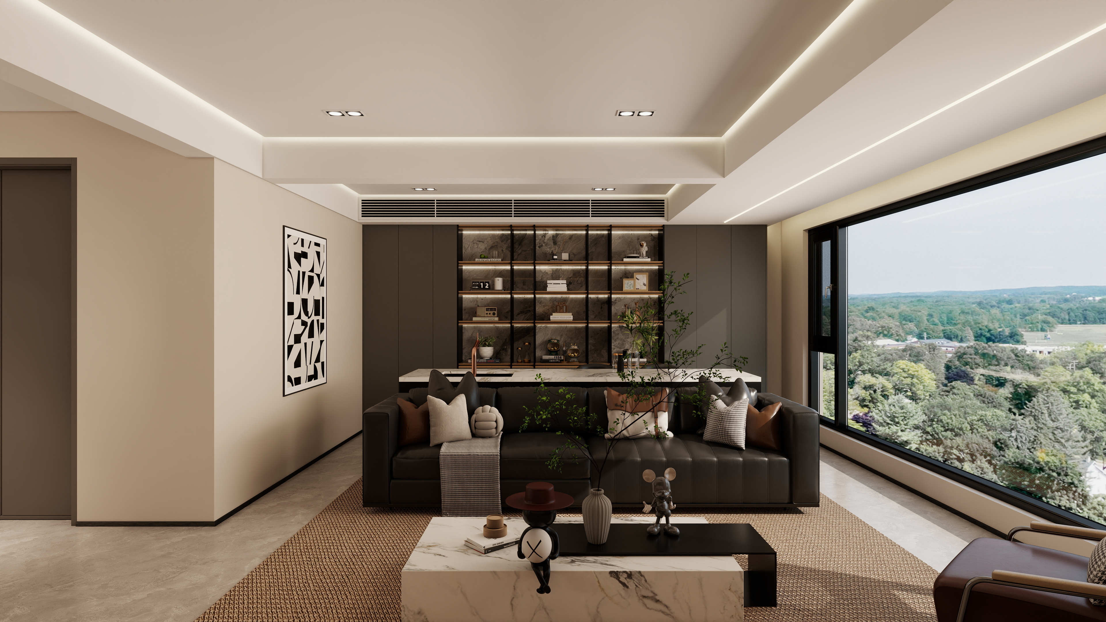 周聪设计-260平复式意式极简装修效果图