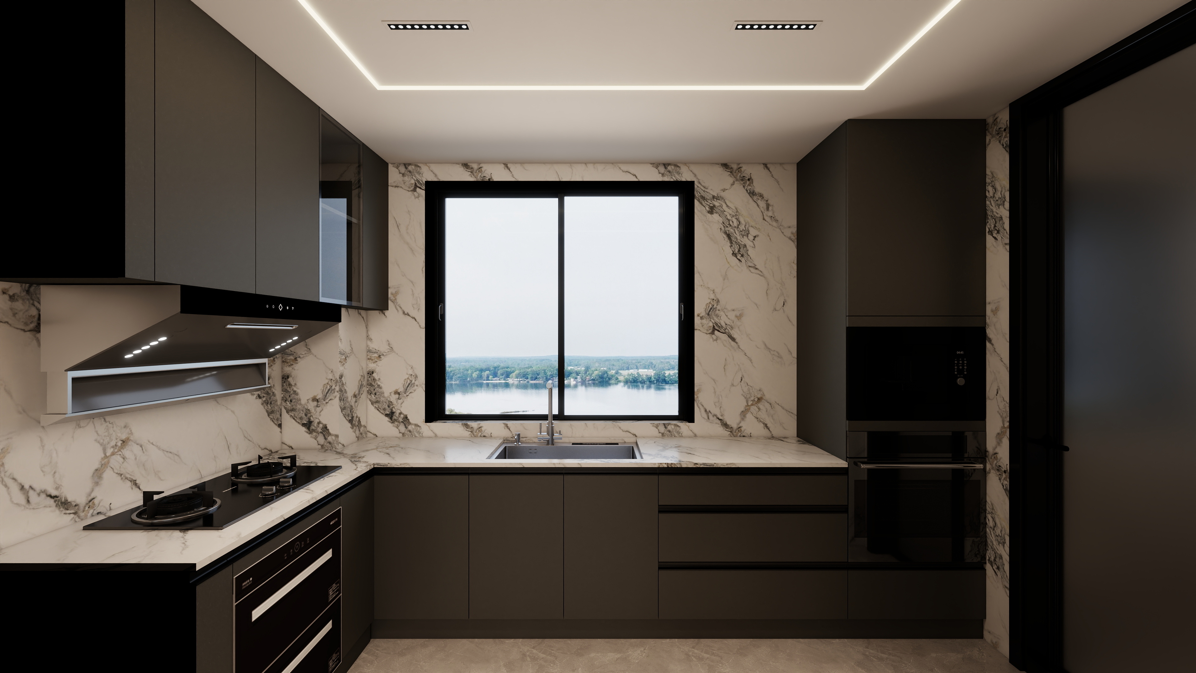 周聪设计-260平复式意式极简装修效果图