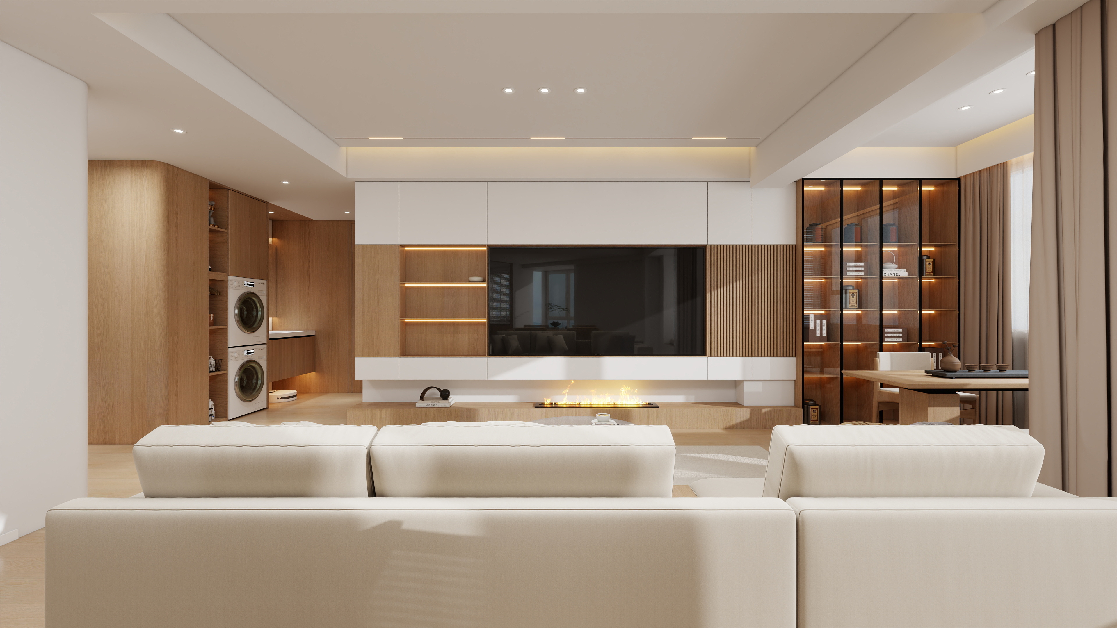 设计师丨胡月平-原木95㎡2室-装修设计方案