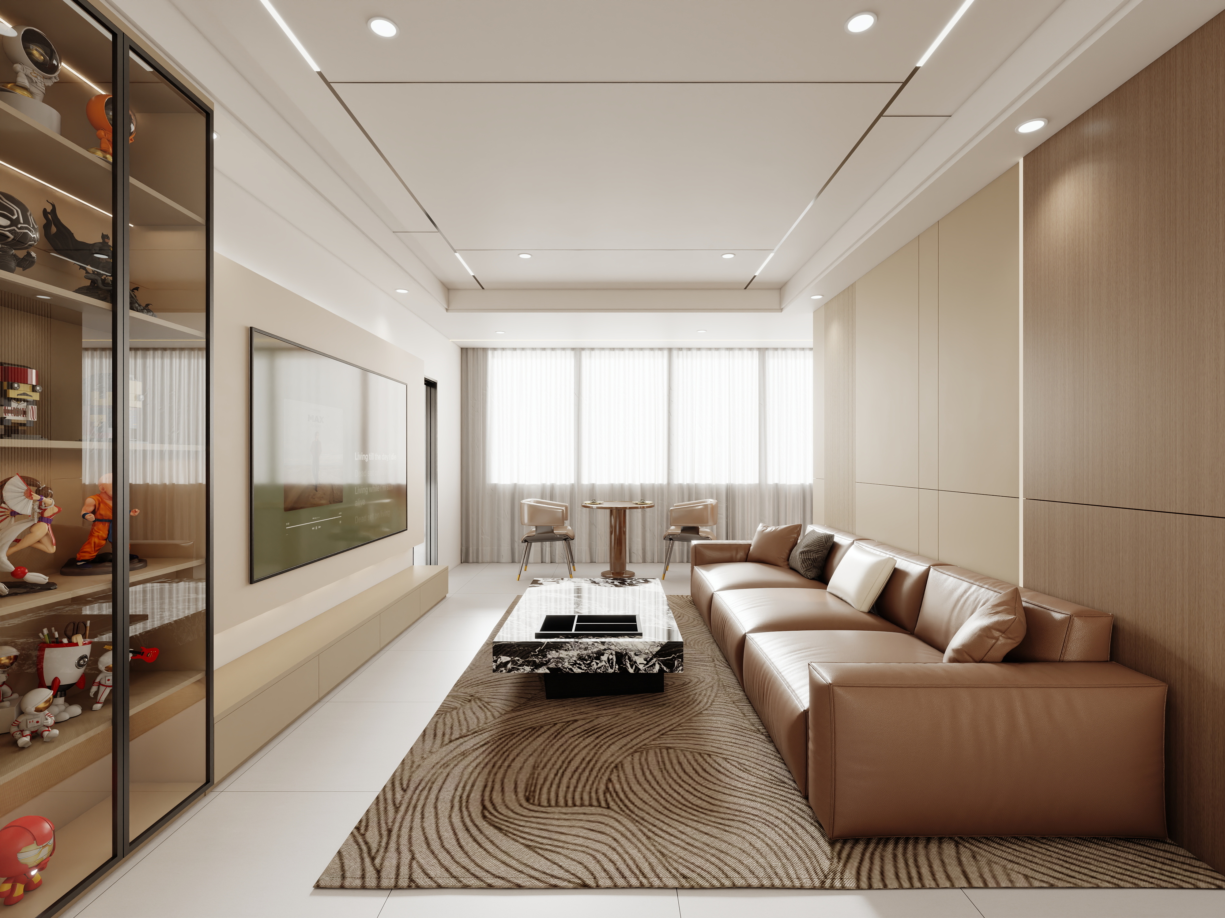 壹诺设计工作室-120㎡4室-现代简约装修效果图