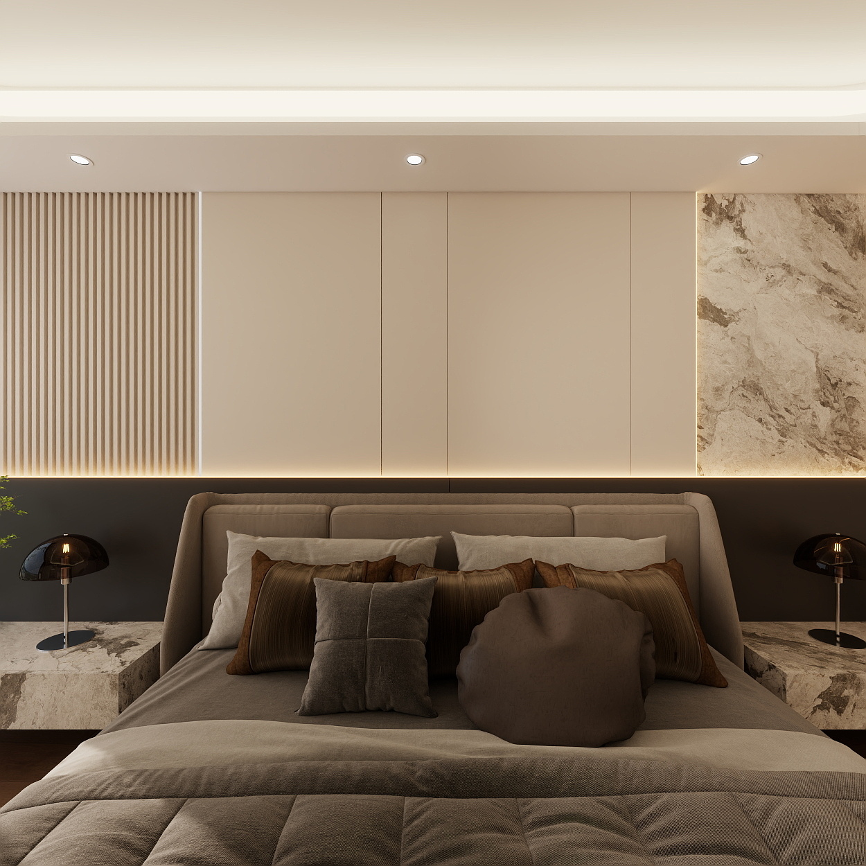 周聪设计-260平复式意式极简装修效果图