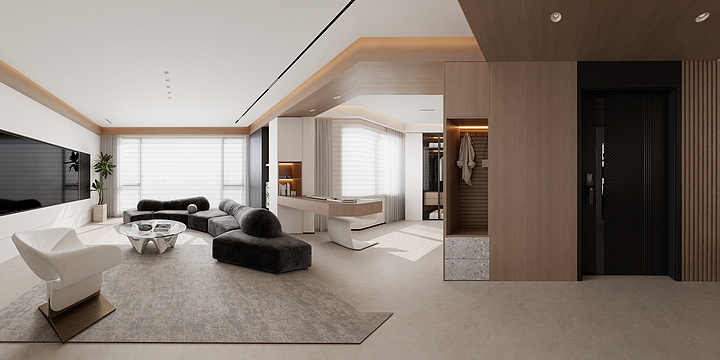 全案设计丨徐月坤-现代极简-装修设计方案