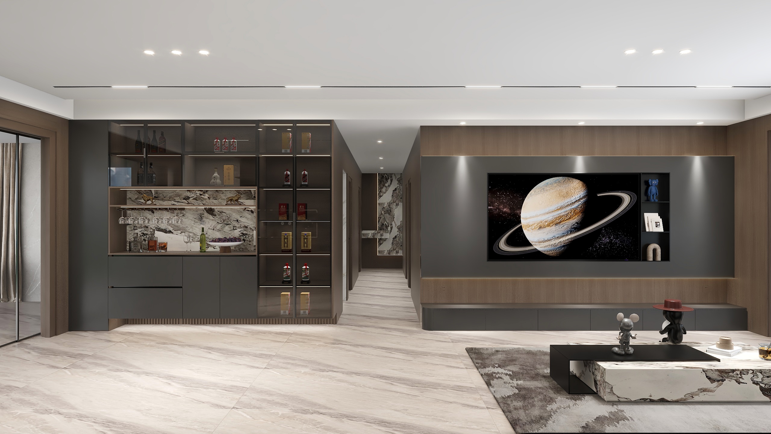 一尺家装全案设计-A天际9栋3401意式极简方案二-装修设计方案