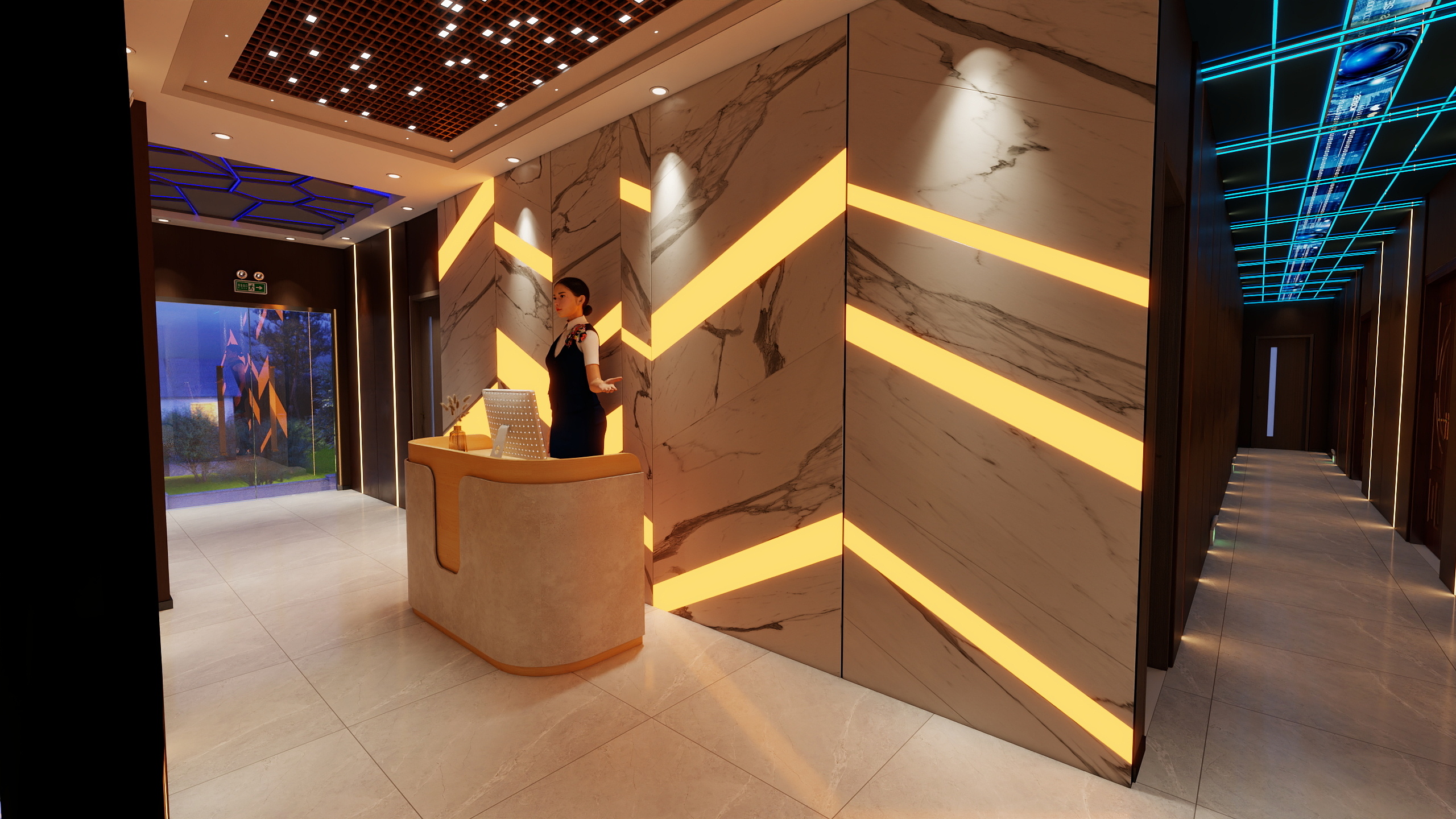 蒋波13505285286-KTV门厅及走廊-装修设计方案