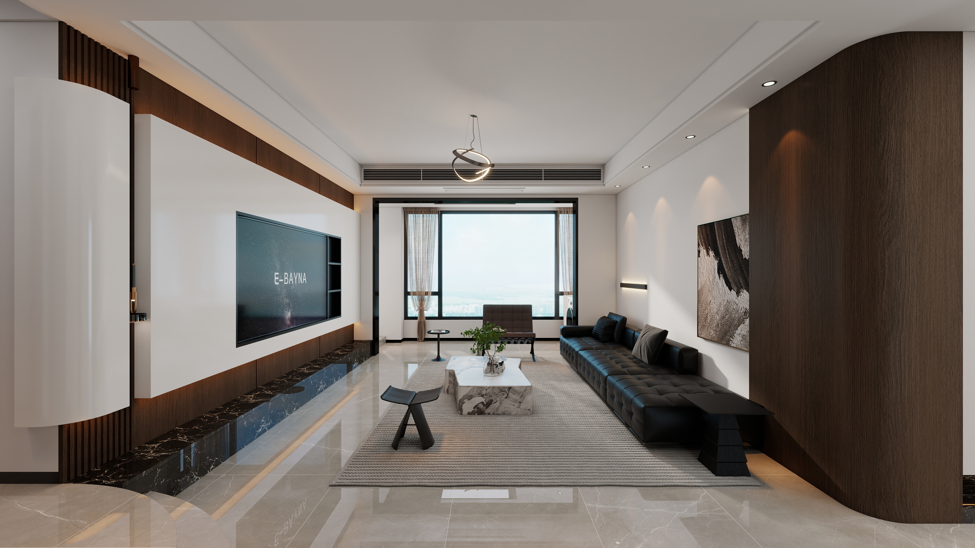 果乐设计-147方轻奢风格三居室装修效果图