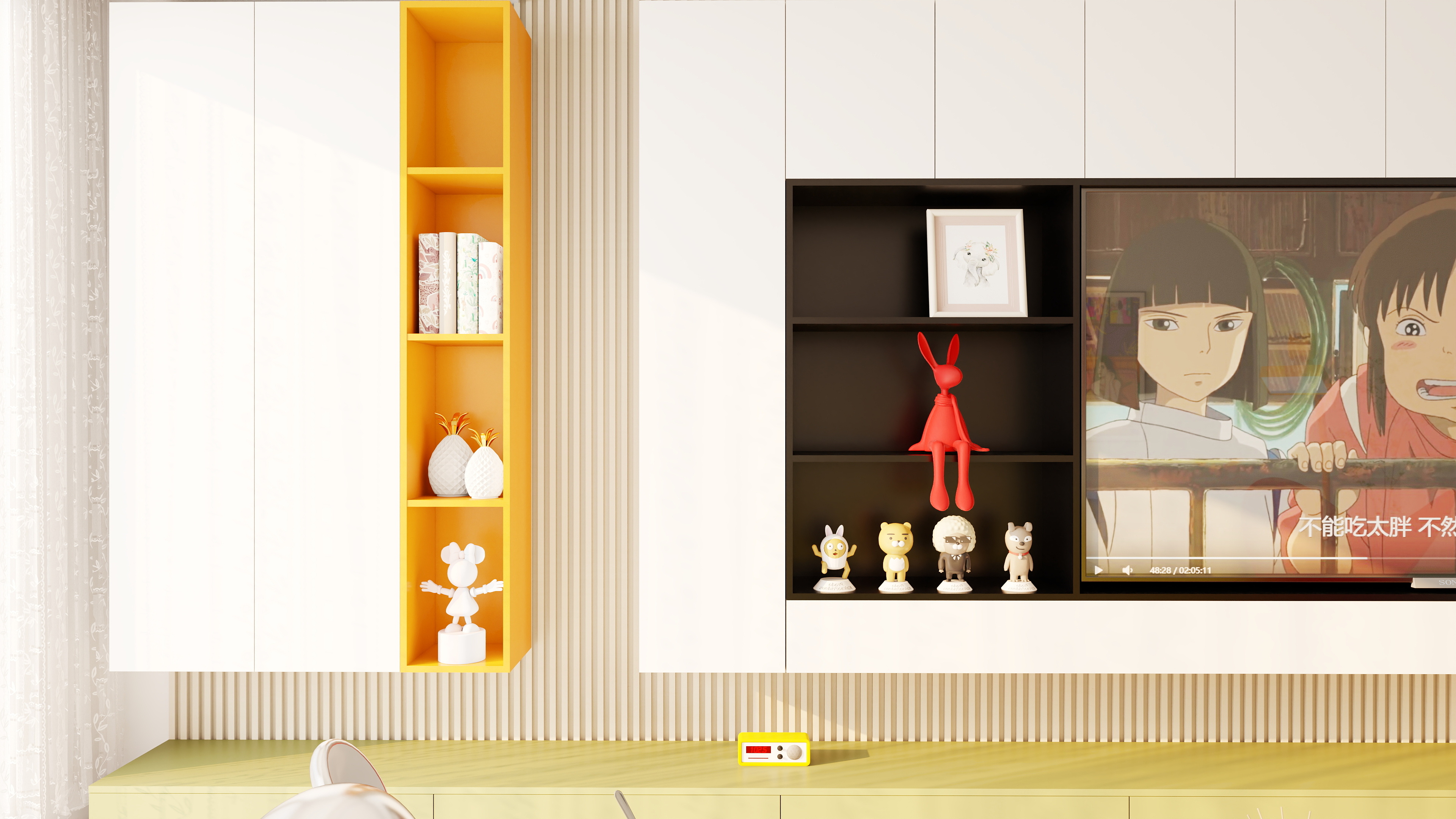 设计-男孩-多巴胺·自由主义一层客餐厅装修效果图第3张