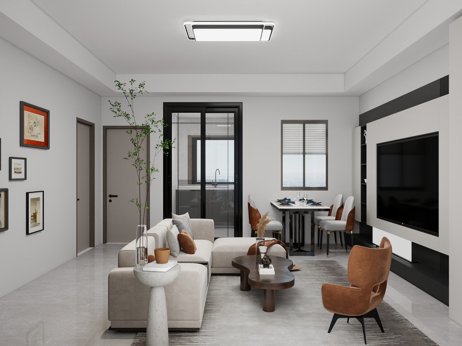 吴爽-44m²现代简约风格设计装修效果图