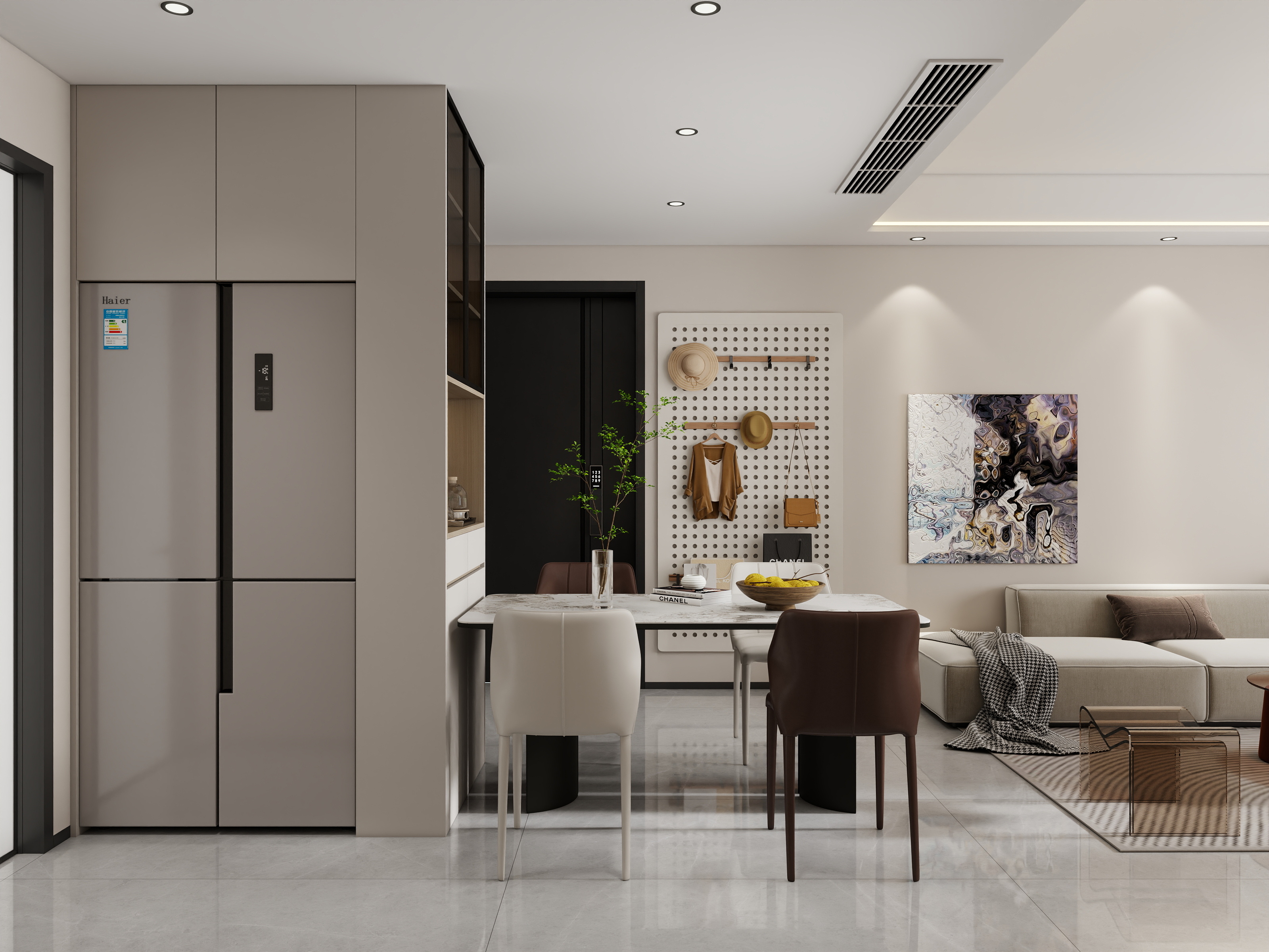 李青越-73平方现代简约两居室样板间装修效果图