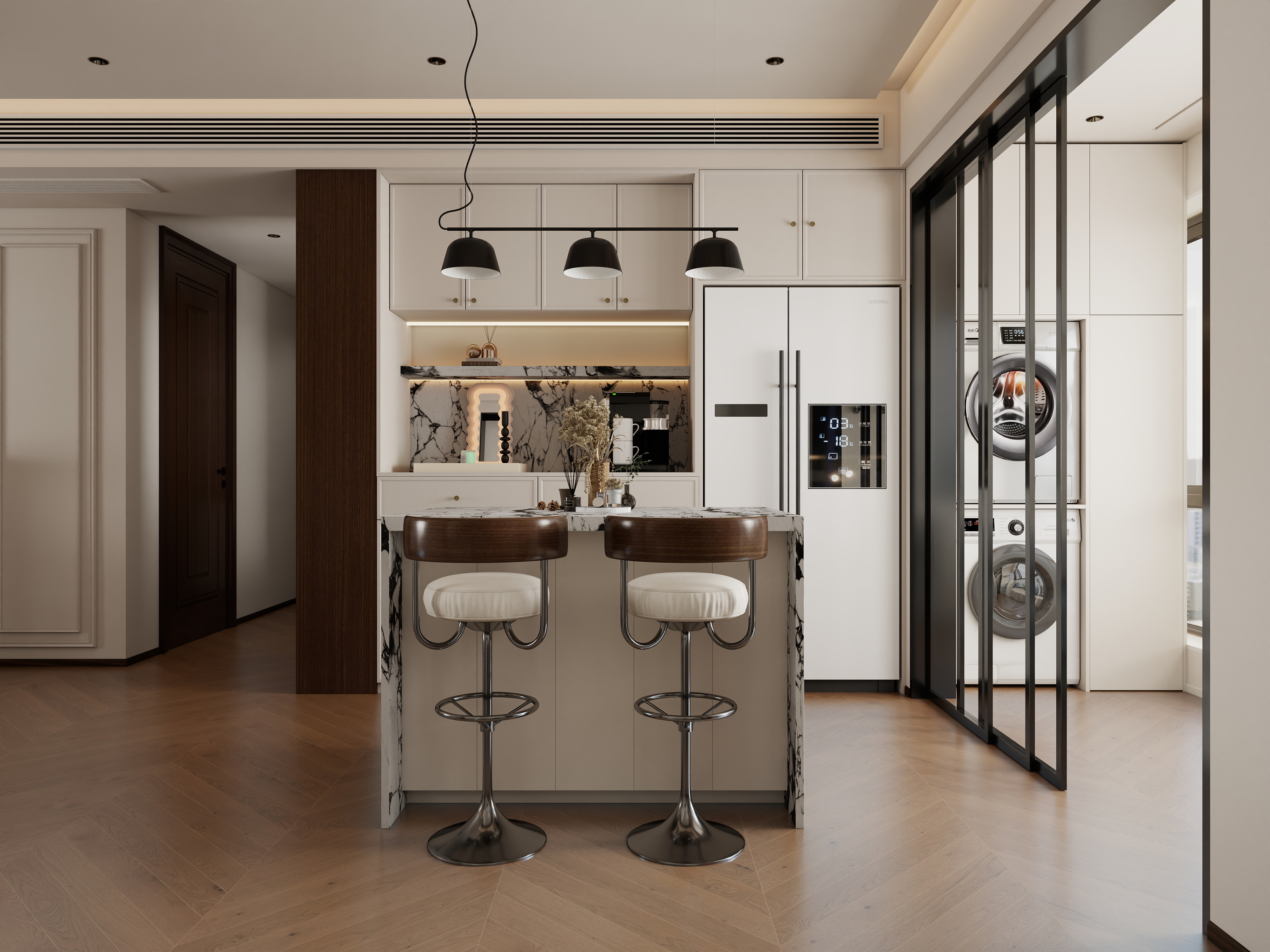 张煜强煜境设计-265平米现代简约复式装修效果图