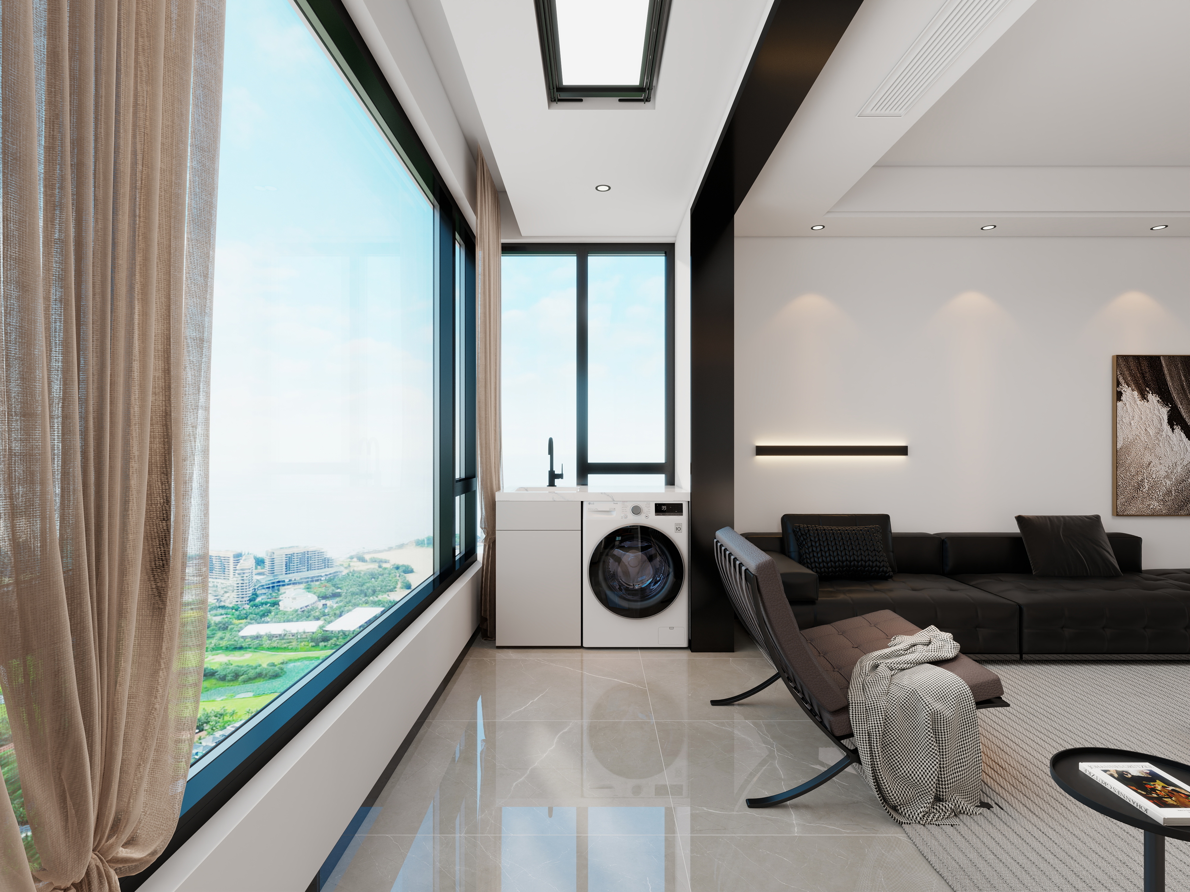 果乐设计-147方轻奢风格三居室装修效果图