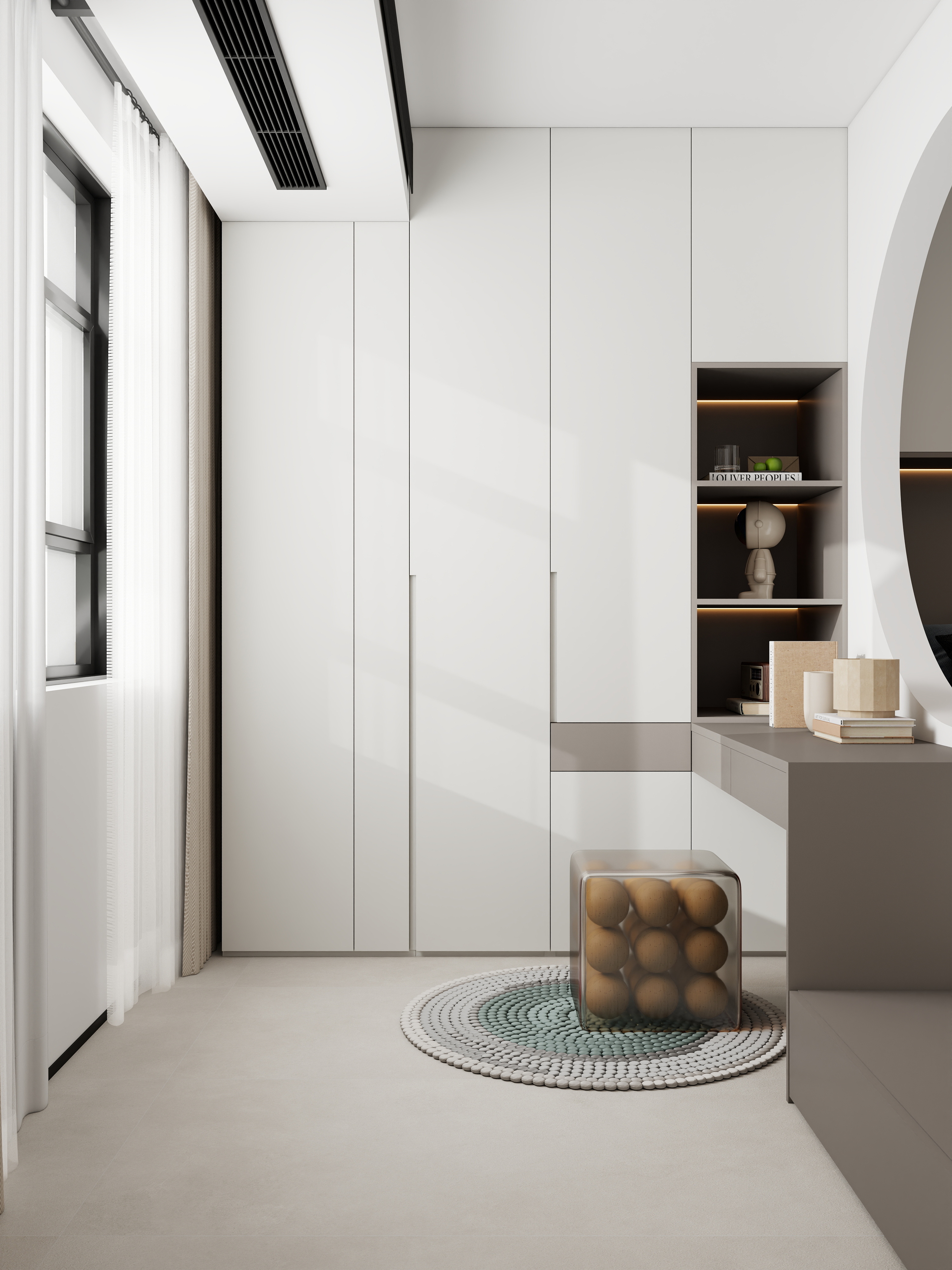 张煜强煜境设计-124平米现代轻奢三房装修效果图