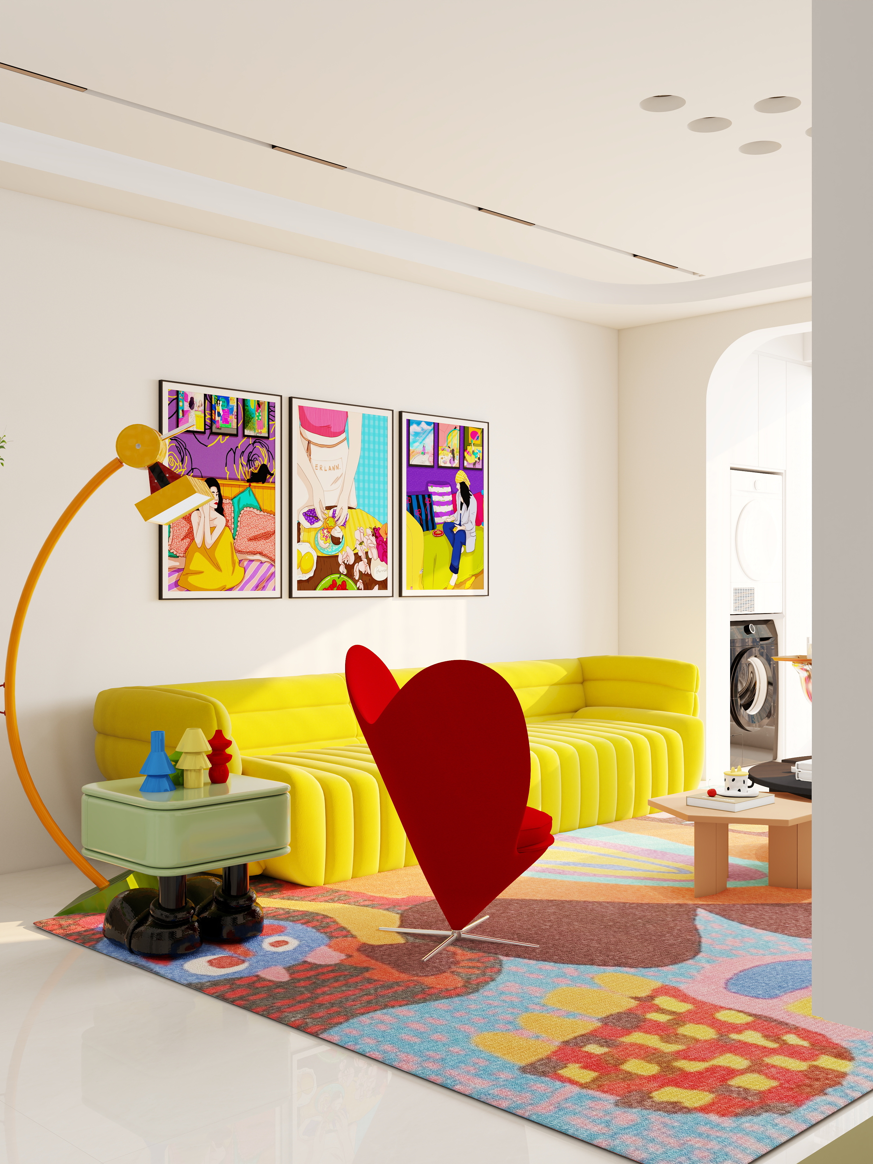 设计-男孩-多巴胺·自由主义装修效果图