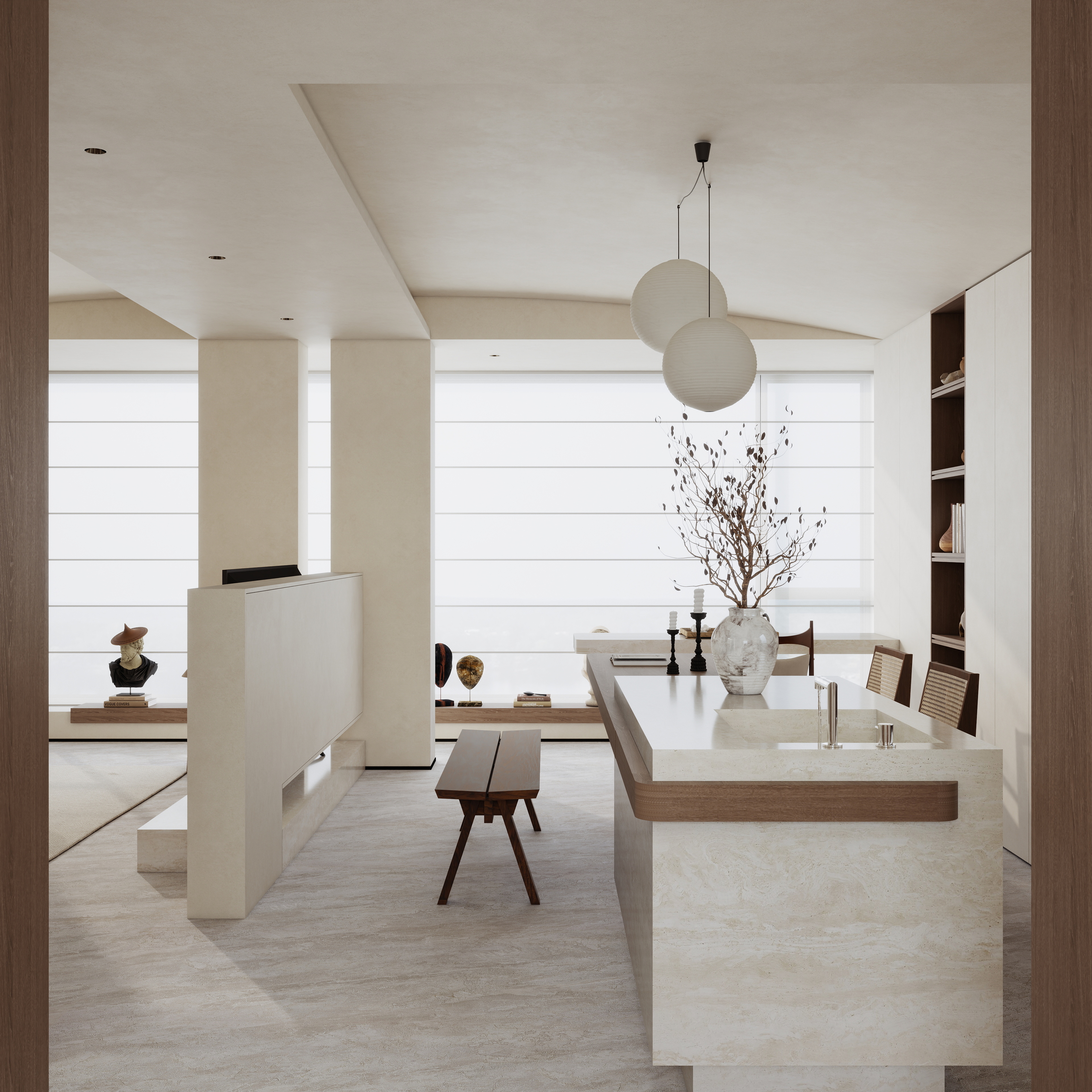 彭文廉-廉江简一-侘寂风loft-芬迪灰-装修设计方案