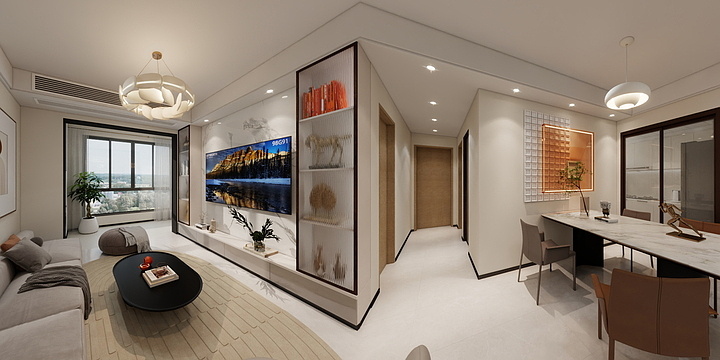 美饰界装饰-郑工-惠州牧云溪谷94㎡3室2厅2卫-装修设计方案