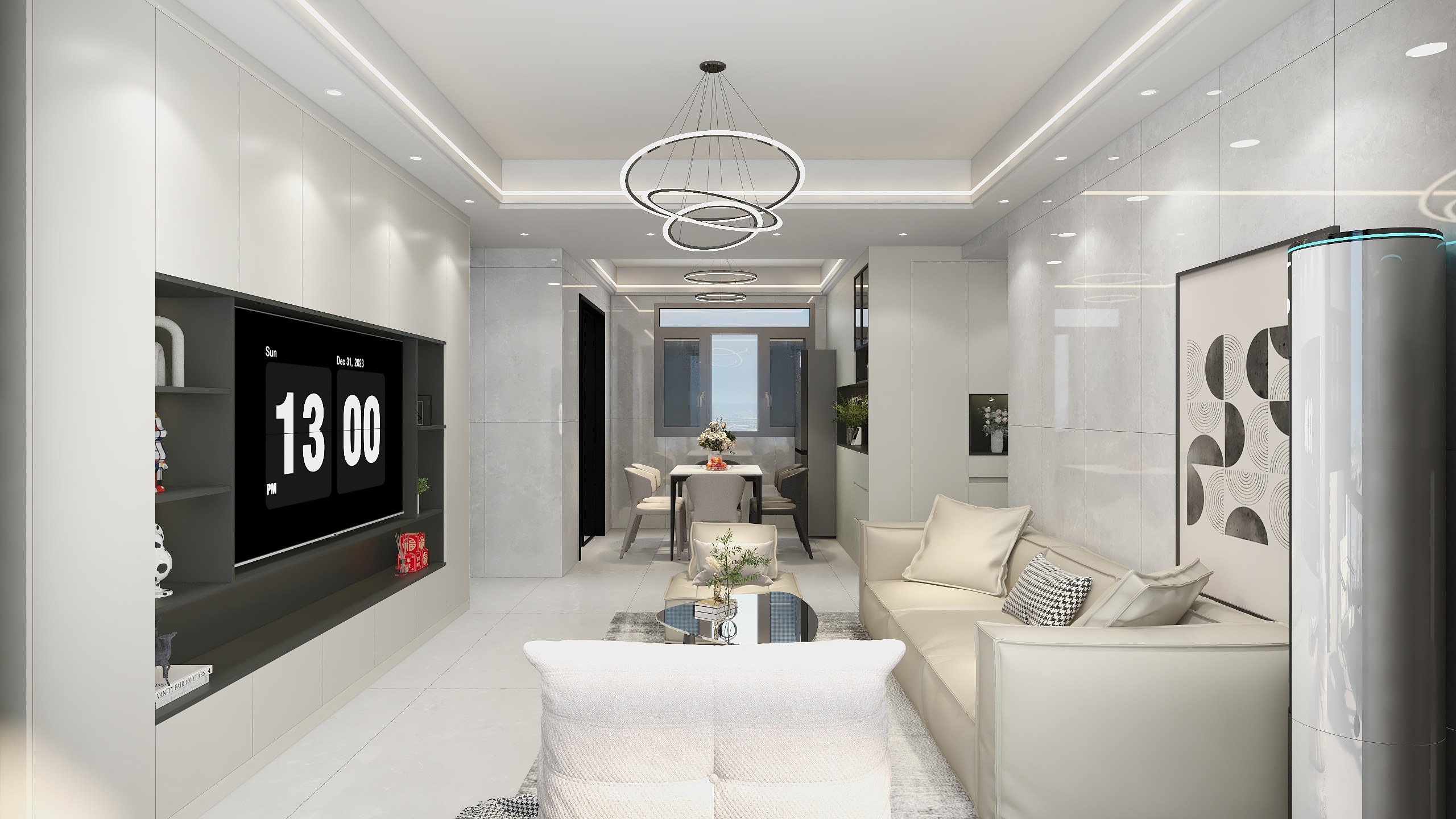 张胜财-万达广场·泰达城现代简约122㎡4室-装修设计方案