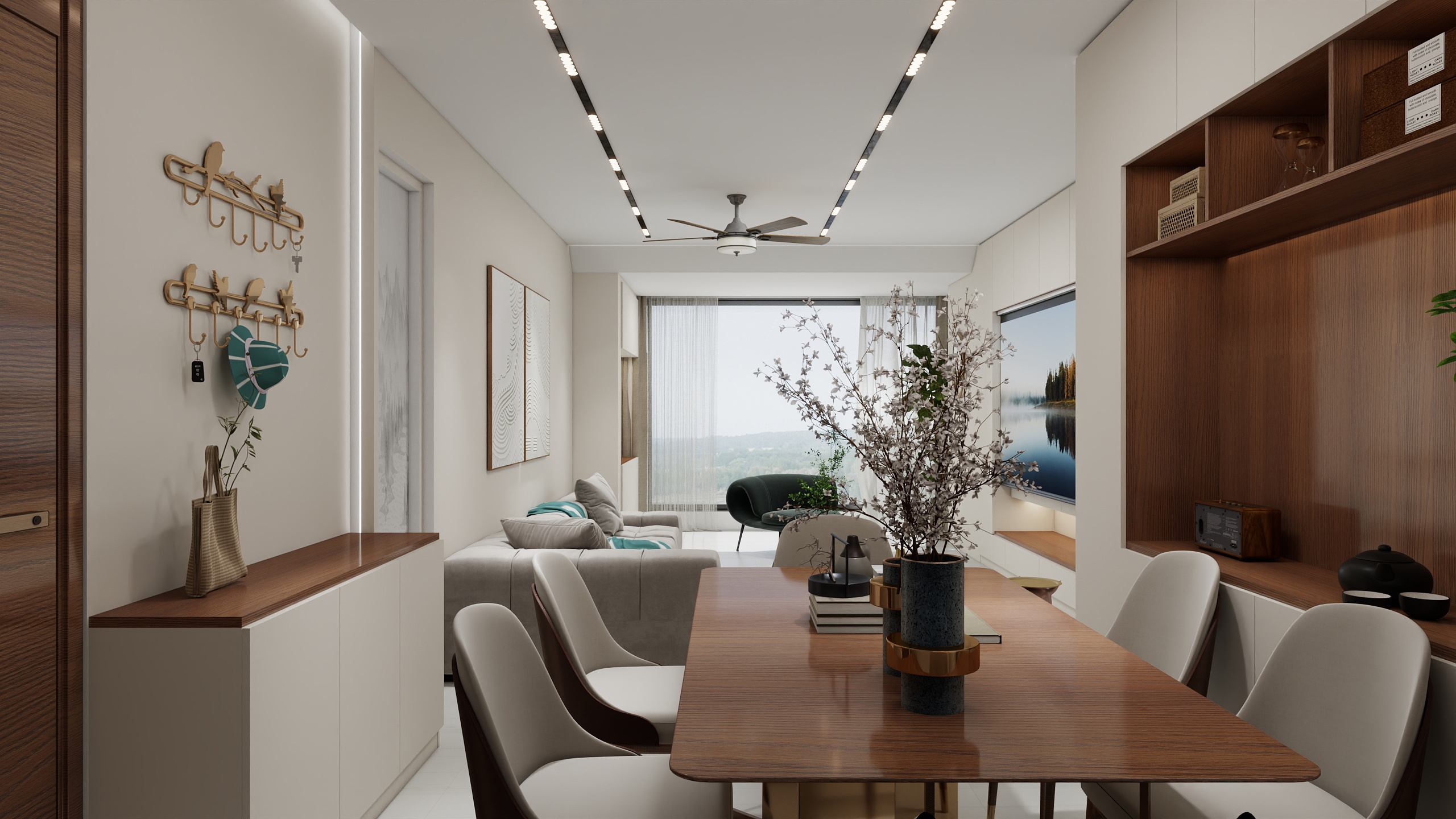 一抹辰光-122㎡4室装修效果图