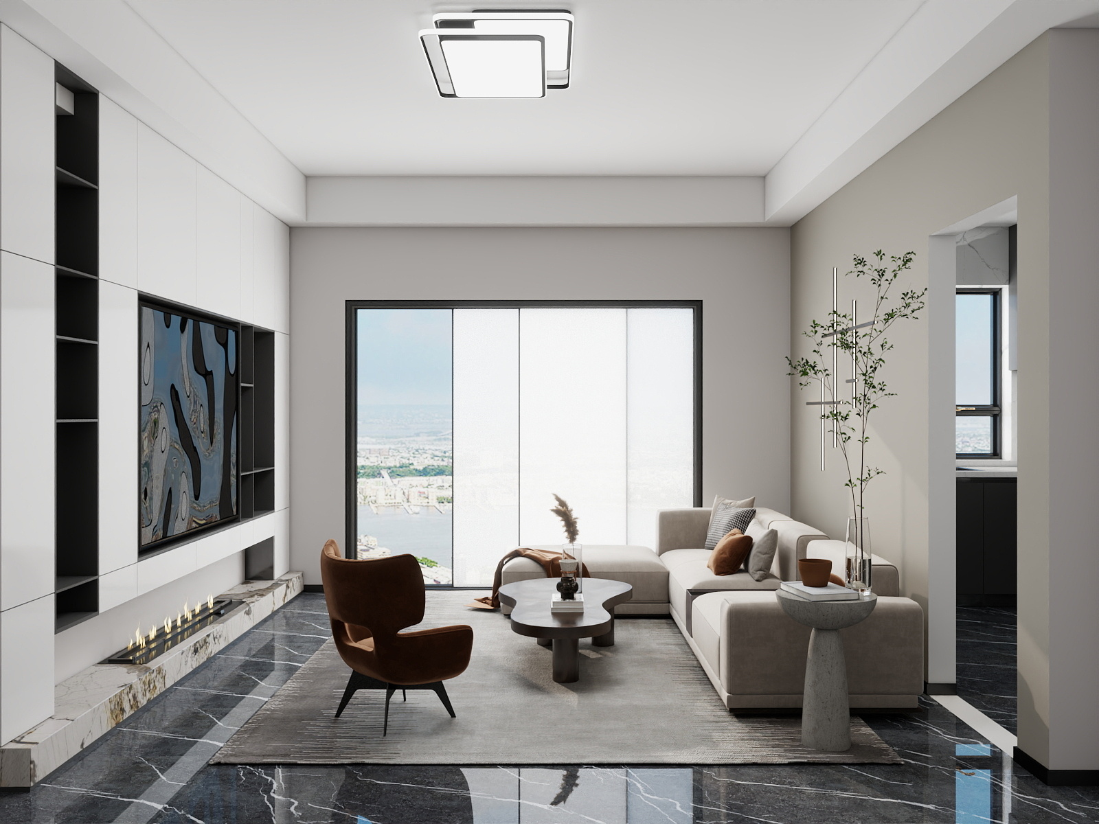 吴爽-50m²现代风格装修效果图