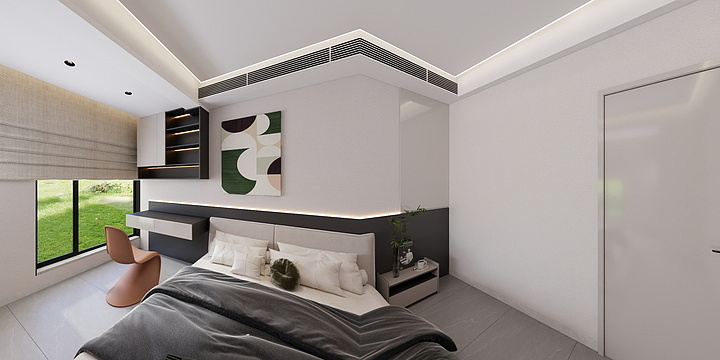 一点儿胖室内设计-誉峰四房现代风格设计-装修设计方案