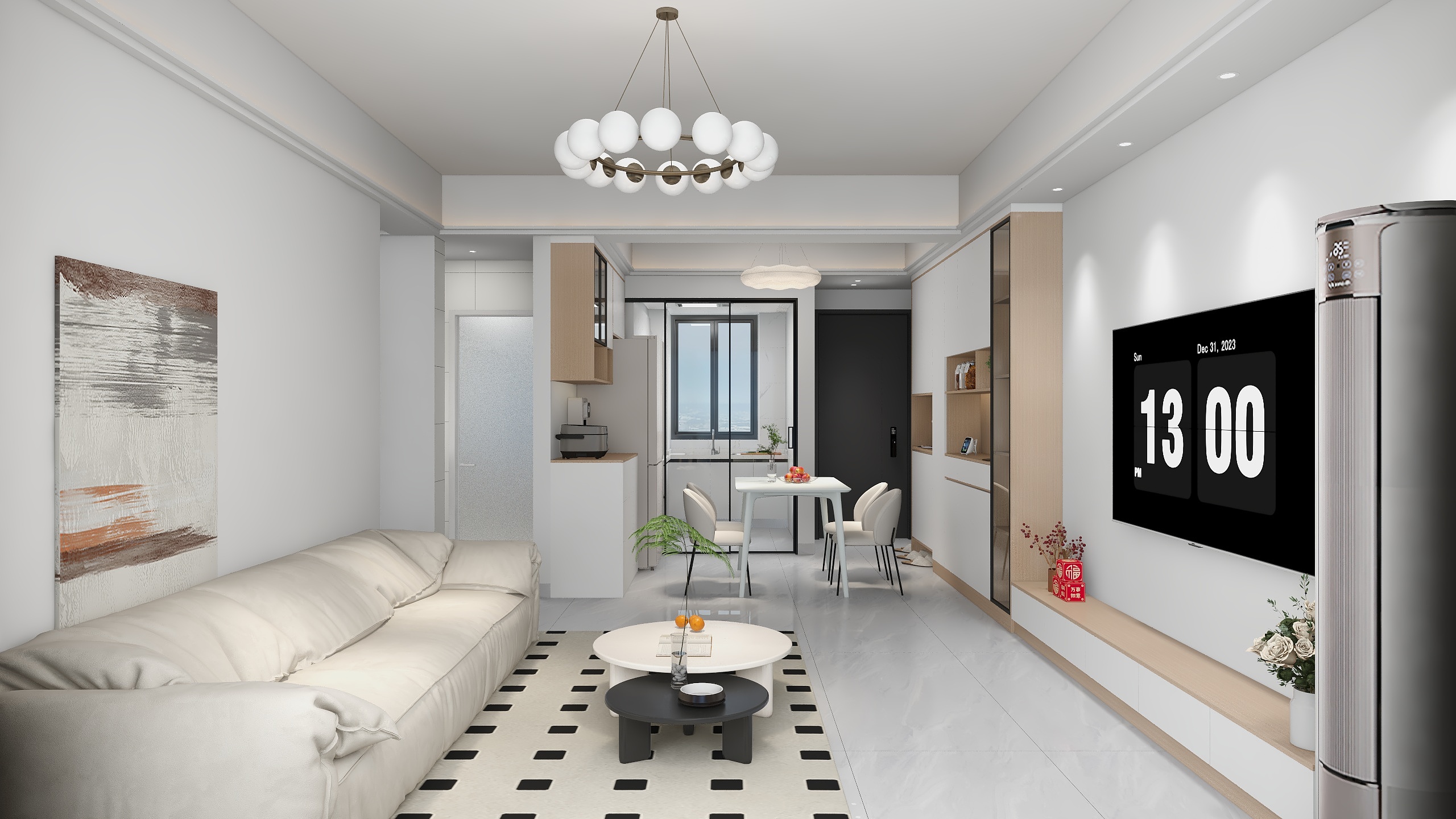 张胜财-时代国风府奶油114㎡4室-装修设计方案