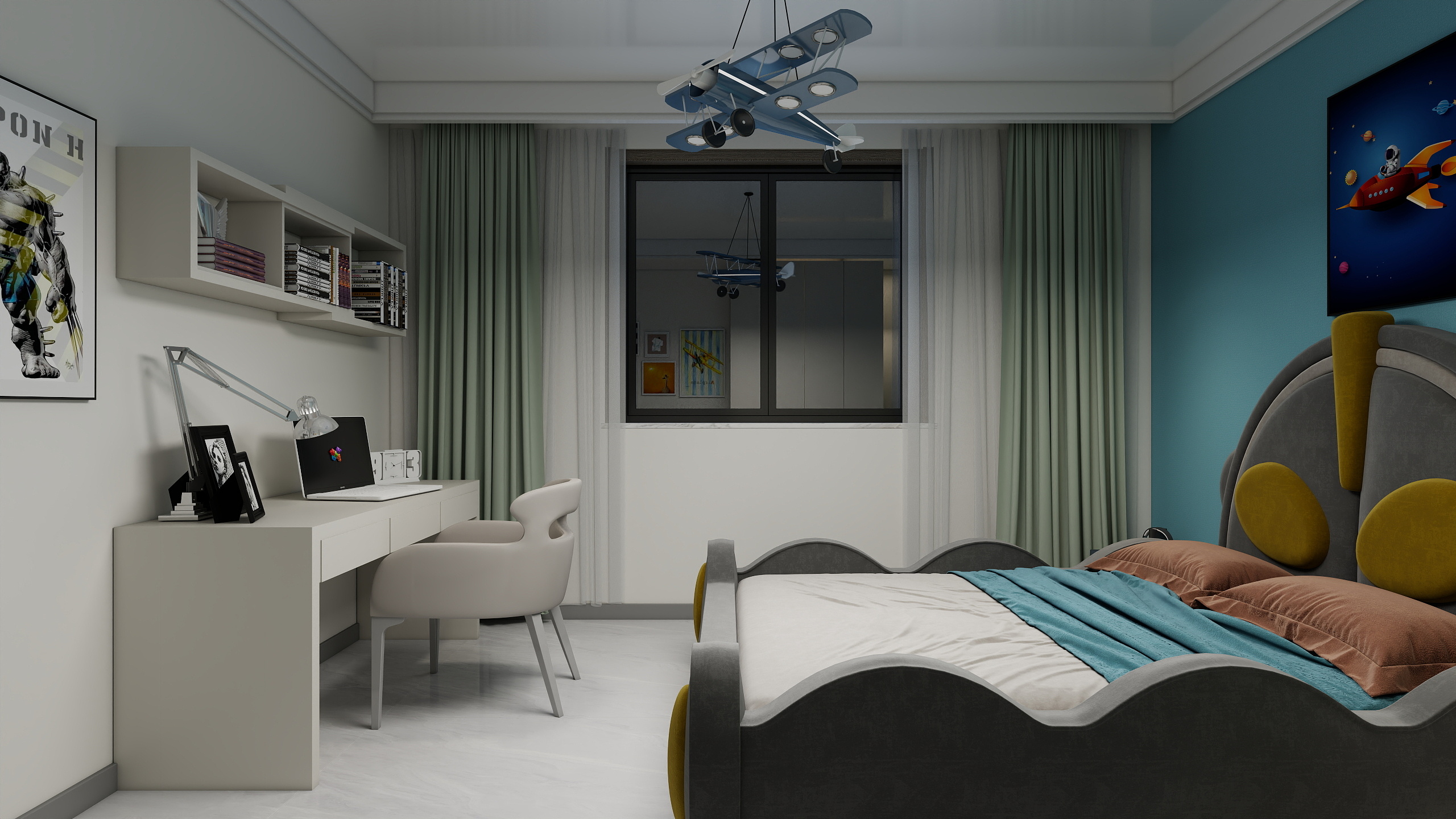 智善装饰-锦绣名都155㎡3室户型装修效果图