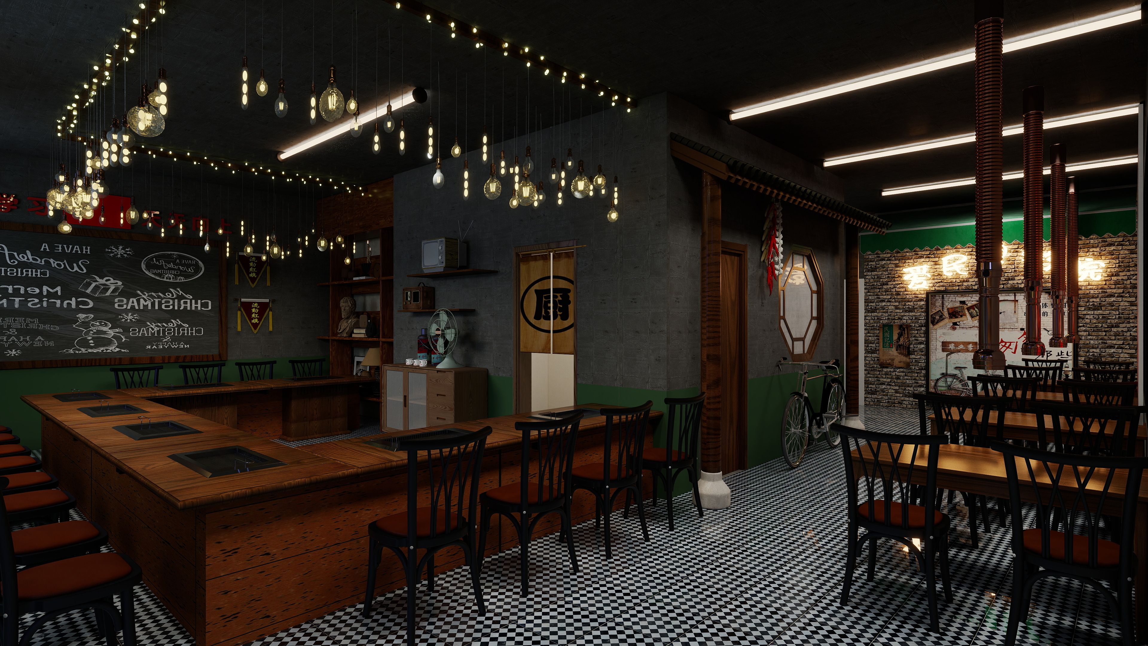 牡丹江观唐装饰-酒吧-装修设计方案