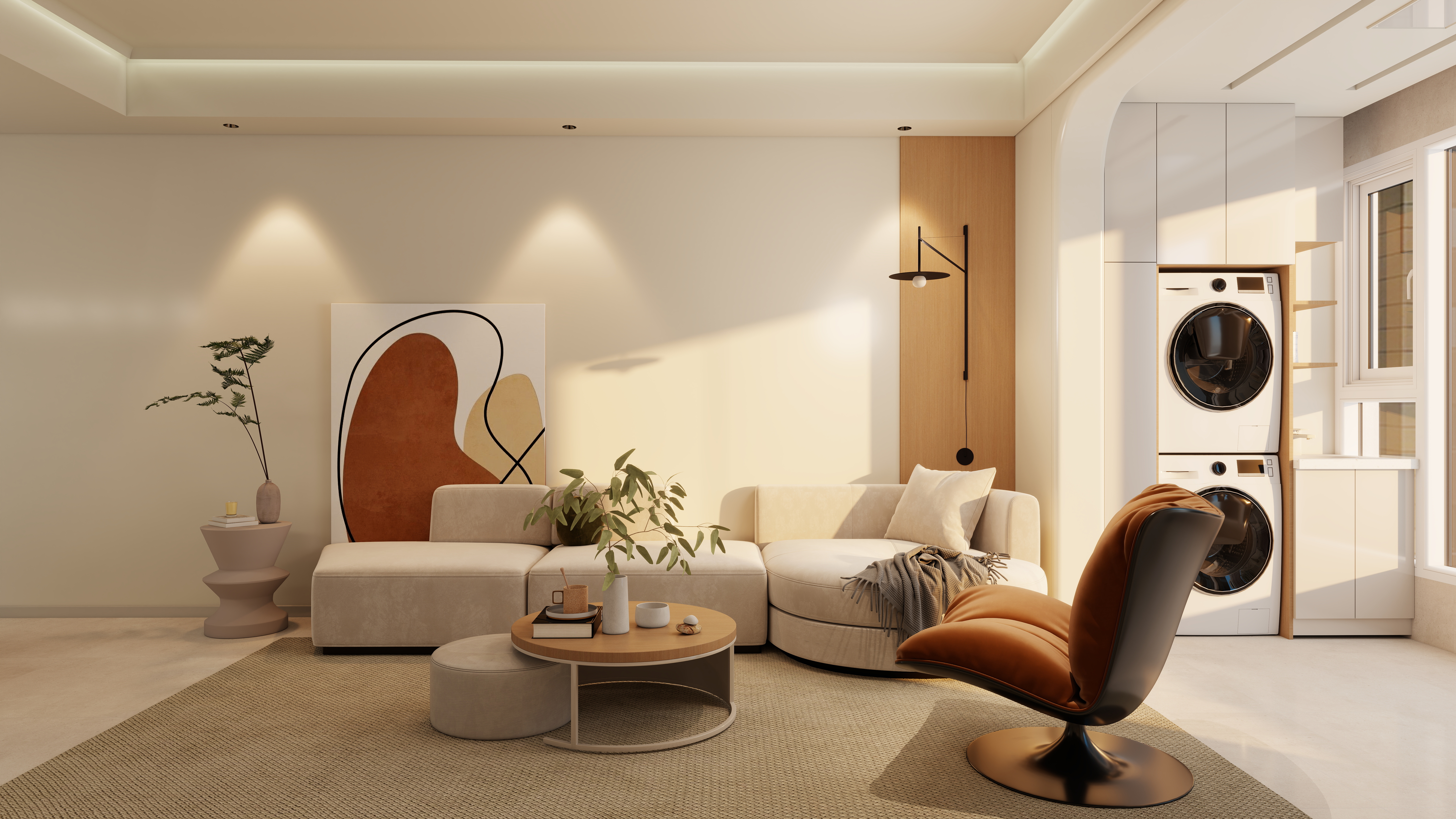 谢旗高-奶油原木-装修设计方案