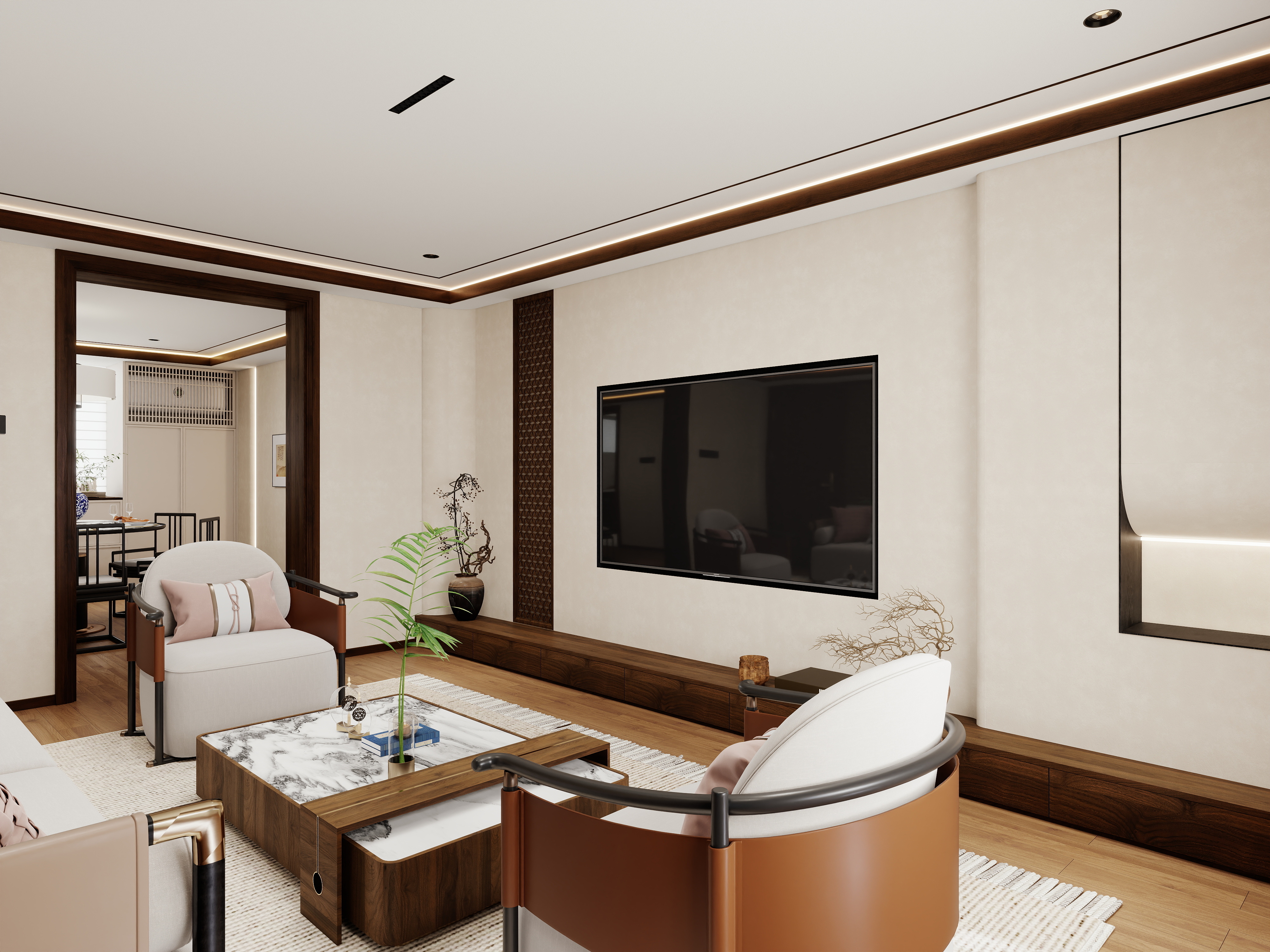 陈辉-260平方新中式雅居-装修设计方案