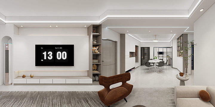 设计师人十九-兴国高中路口6楼终稿白色柜门-装修设计方案