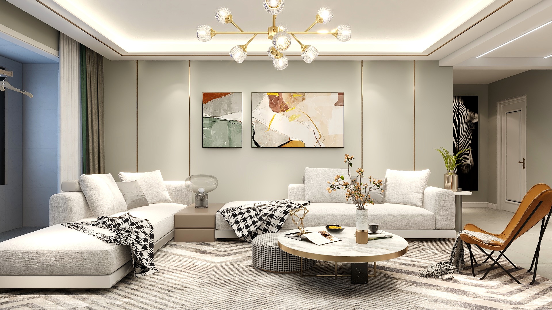 李青越-145平方现代简约三居室装修效果图