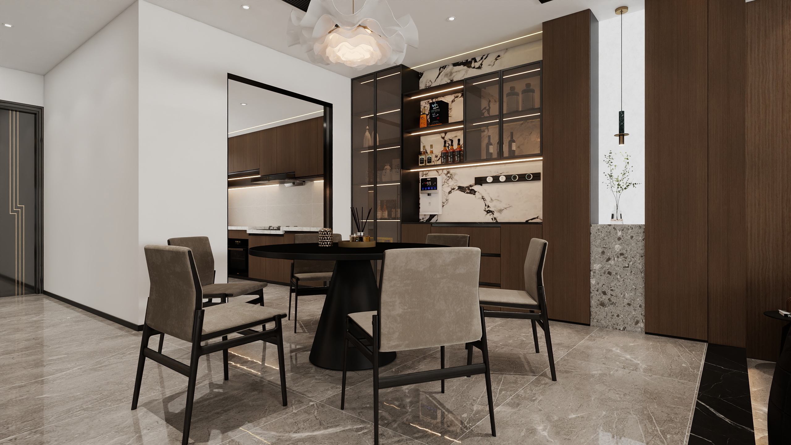 成爽-四川成都德商御府天骄西区（616平方意式极简别墅）装修效果图