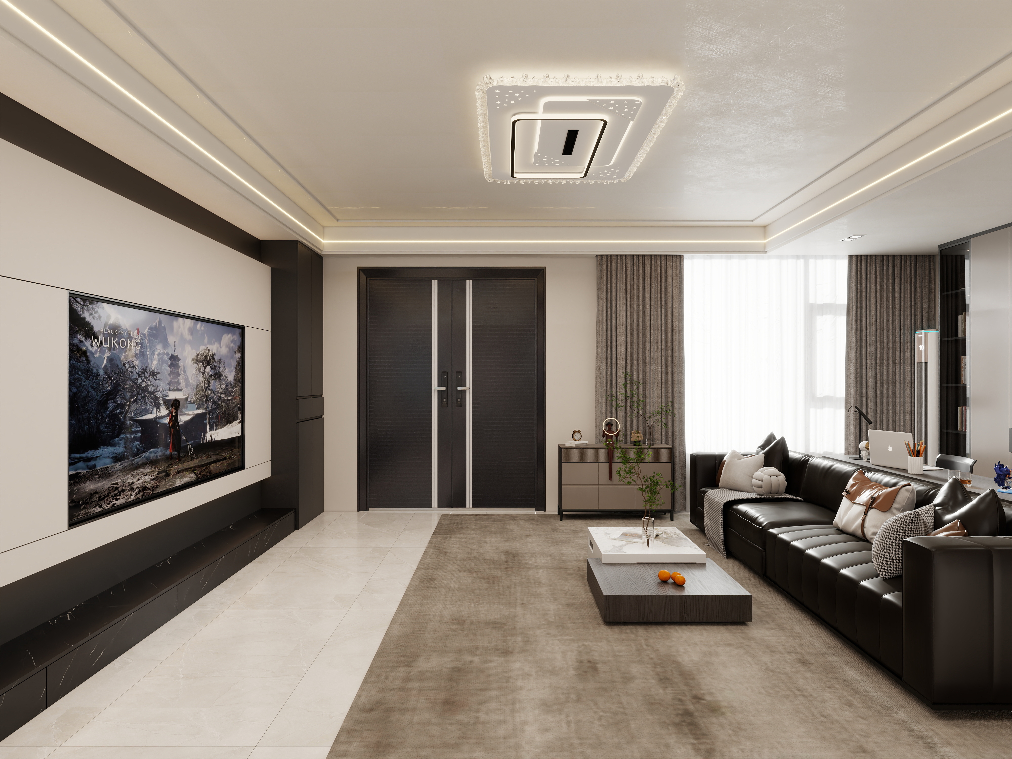 壹诺设计工作室-自建房-现代简约装修效果图