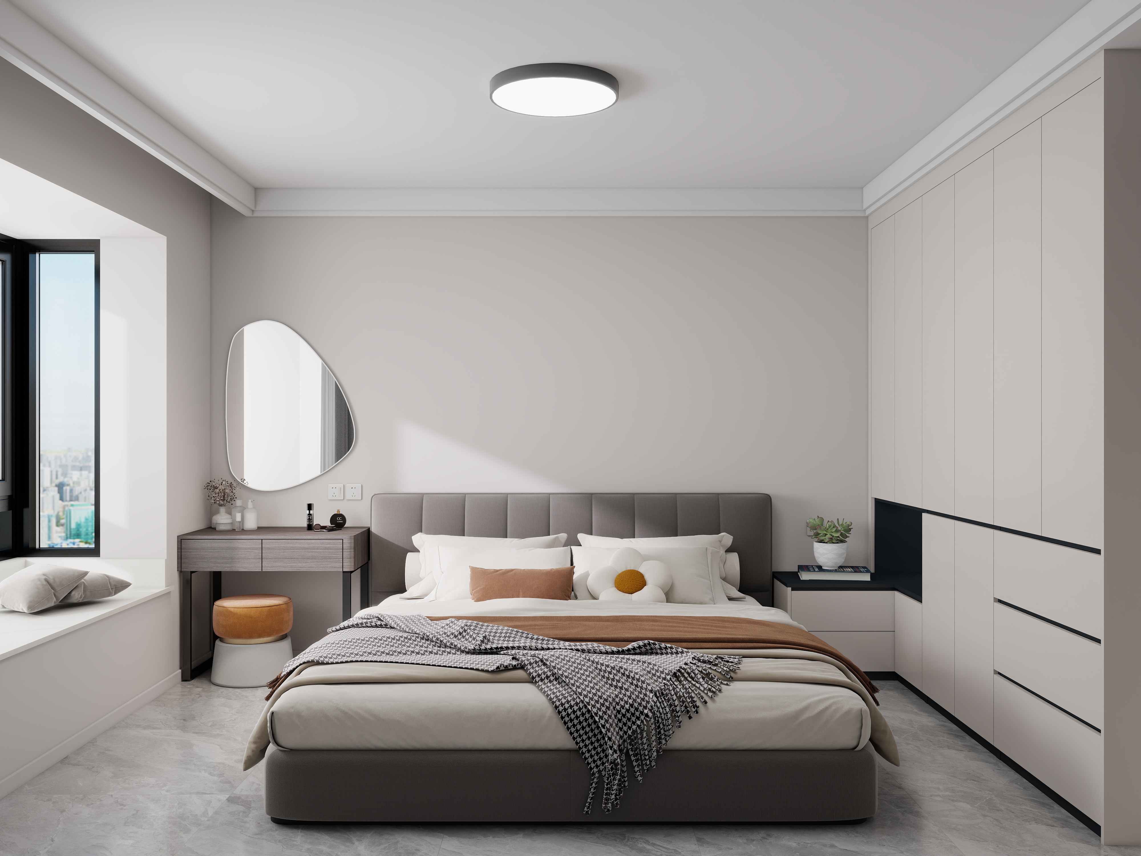 设计师石宏月-招商公园1872小区128平黑白灰-装修设计方案